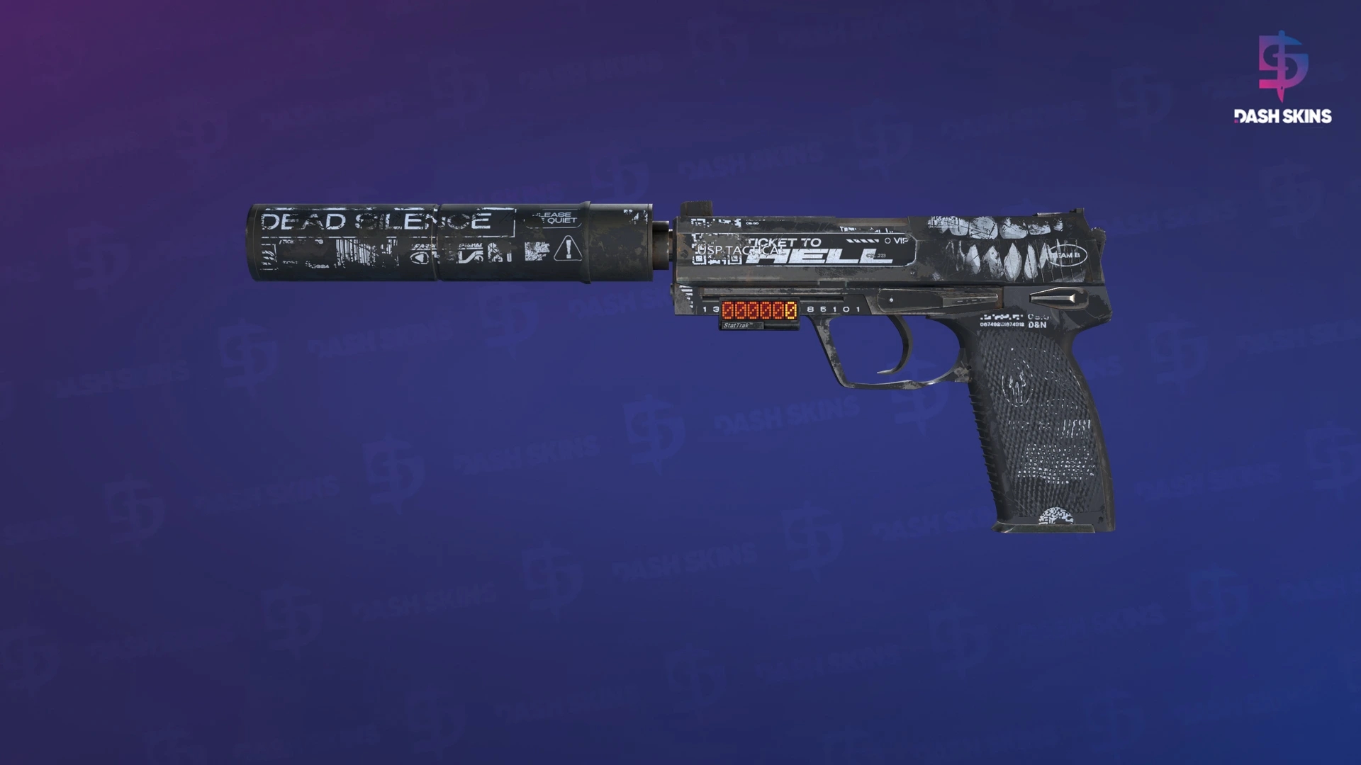 StatTrak™ USP-S | Ticket to Hell (Battle-Scarred) Screenshot Playside