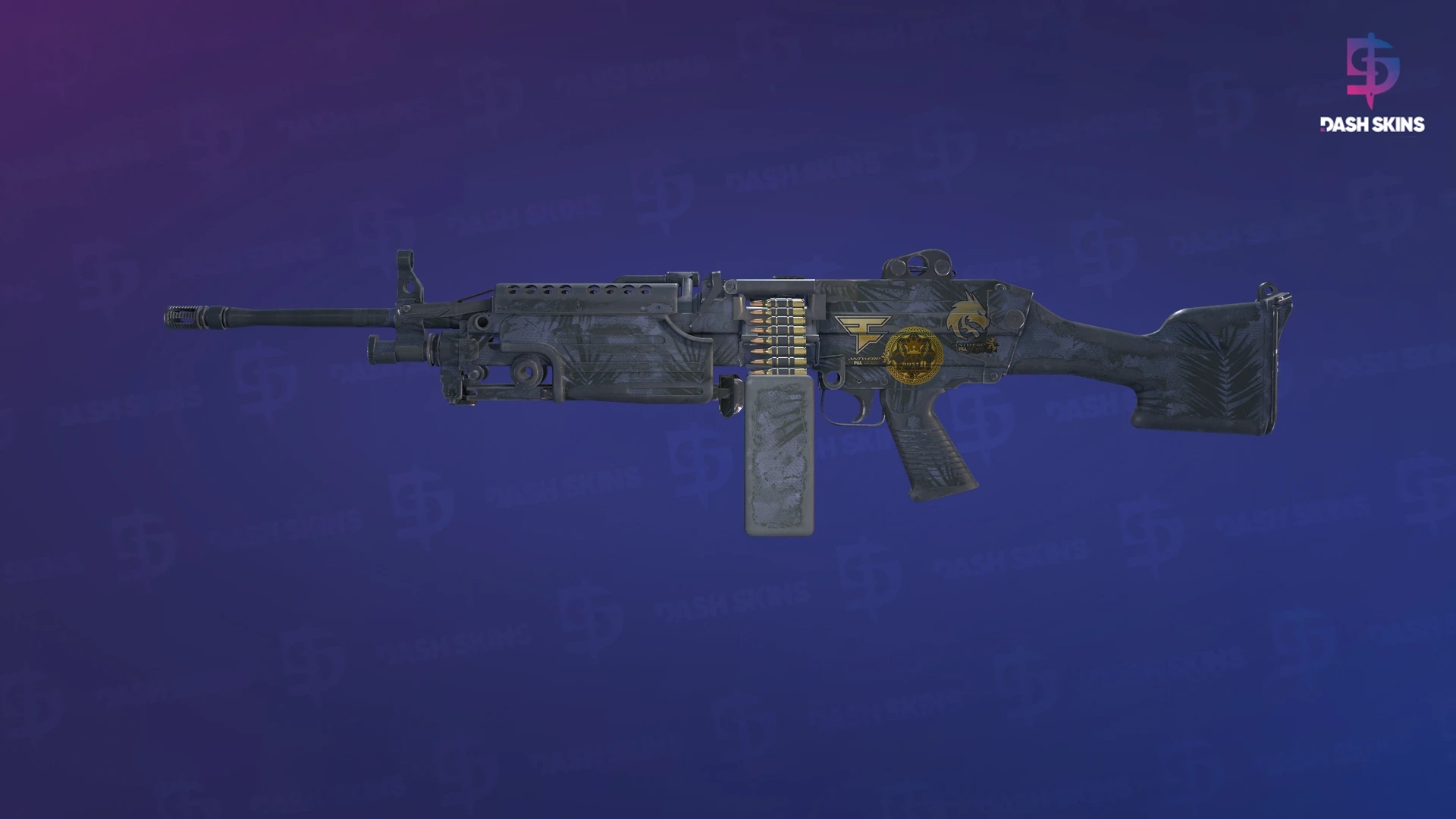 Souvenir M249 | Midnight Palm (Battle-Scarred) Screenshot Playside