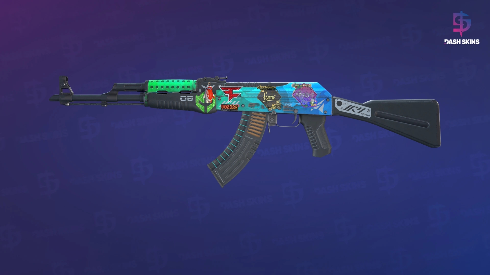 StatTrak™ AK-47 | Ice Coaled (Field-Tested) Screenshot Playside