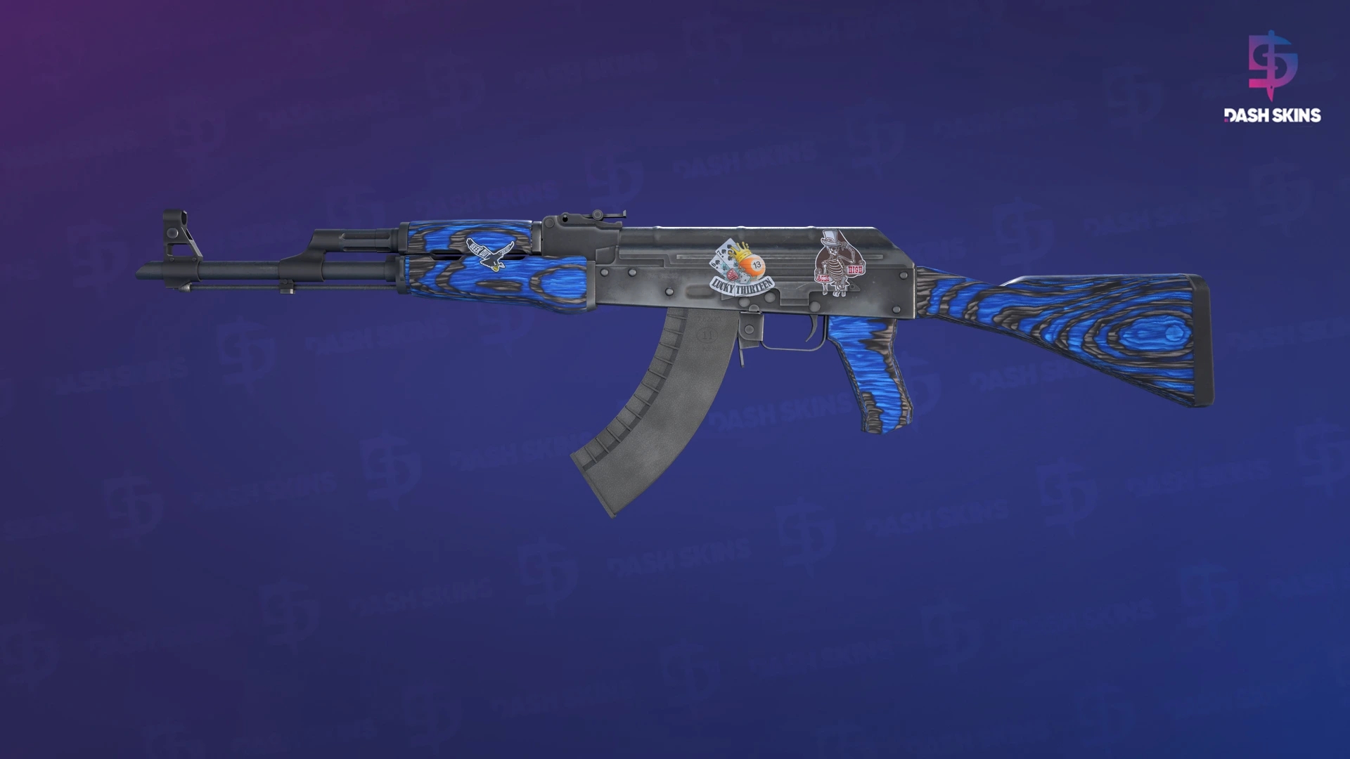 AK-47 | Blue Laminate (Minimal Wear) Screenshot Playside
