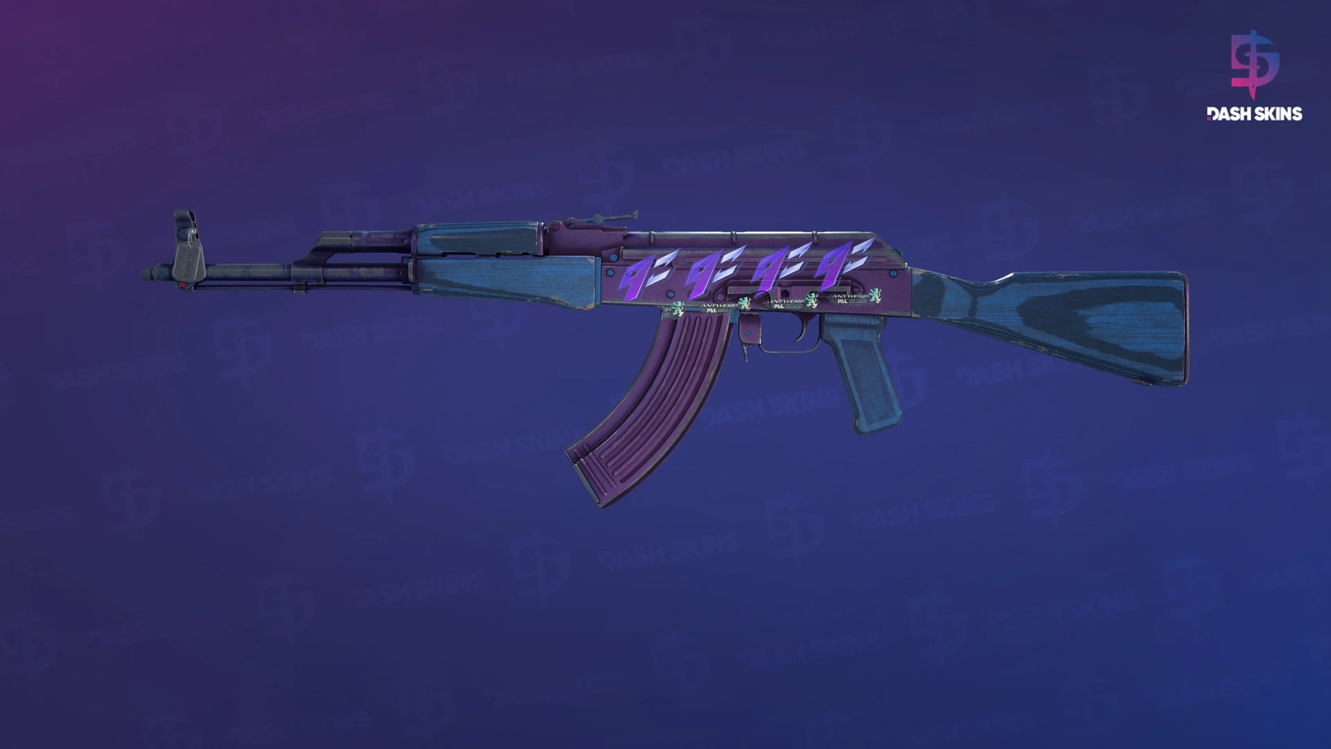 AK-47 | Midnight Laminate (Well-Worn) Screenshot Playside