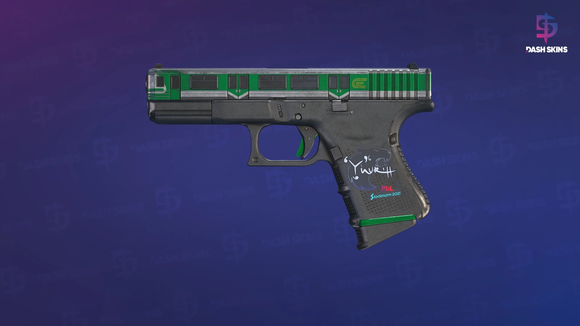 Glock-18 | Green Line (Well-Worn) Screenshot Playside