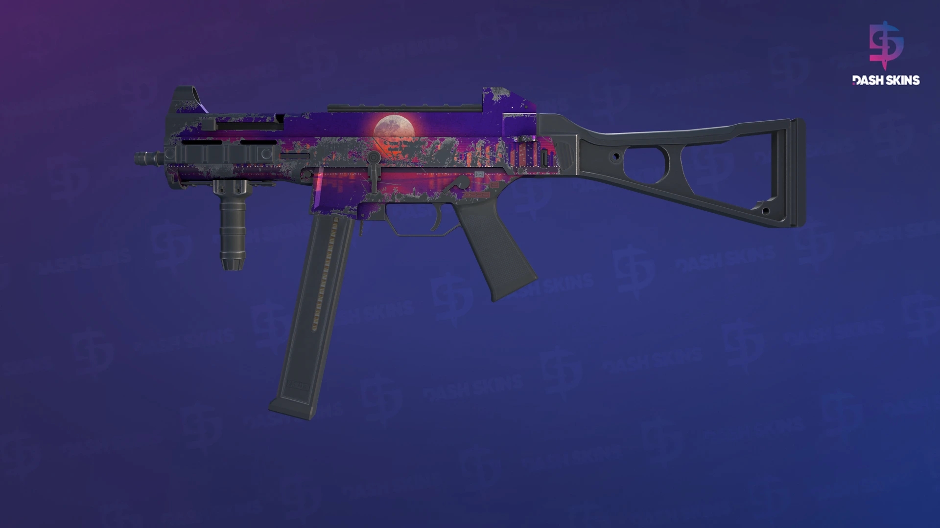 UMP-45 | Moonrise (Well-Worn) Screenshot Playside