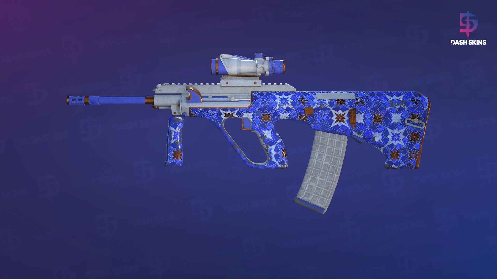 AUG | Lapis Lazuli (Well-Worn) Screenshot Playside