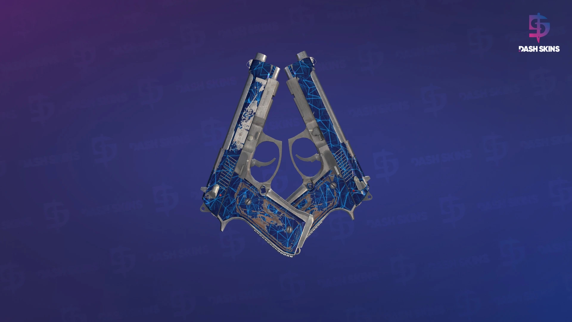 Dual Berettas | Cobalt Quartz (Field-Tested) Screenshot Playside