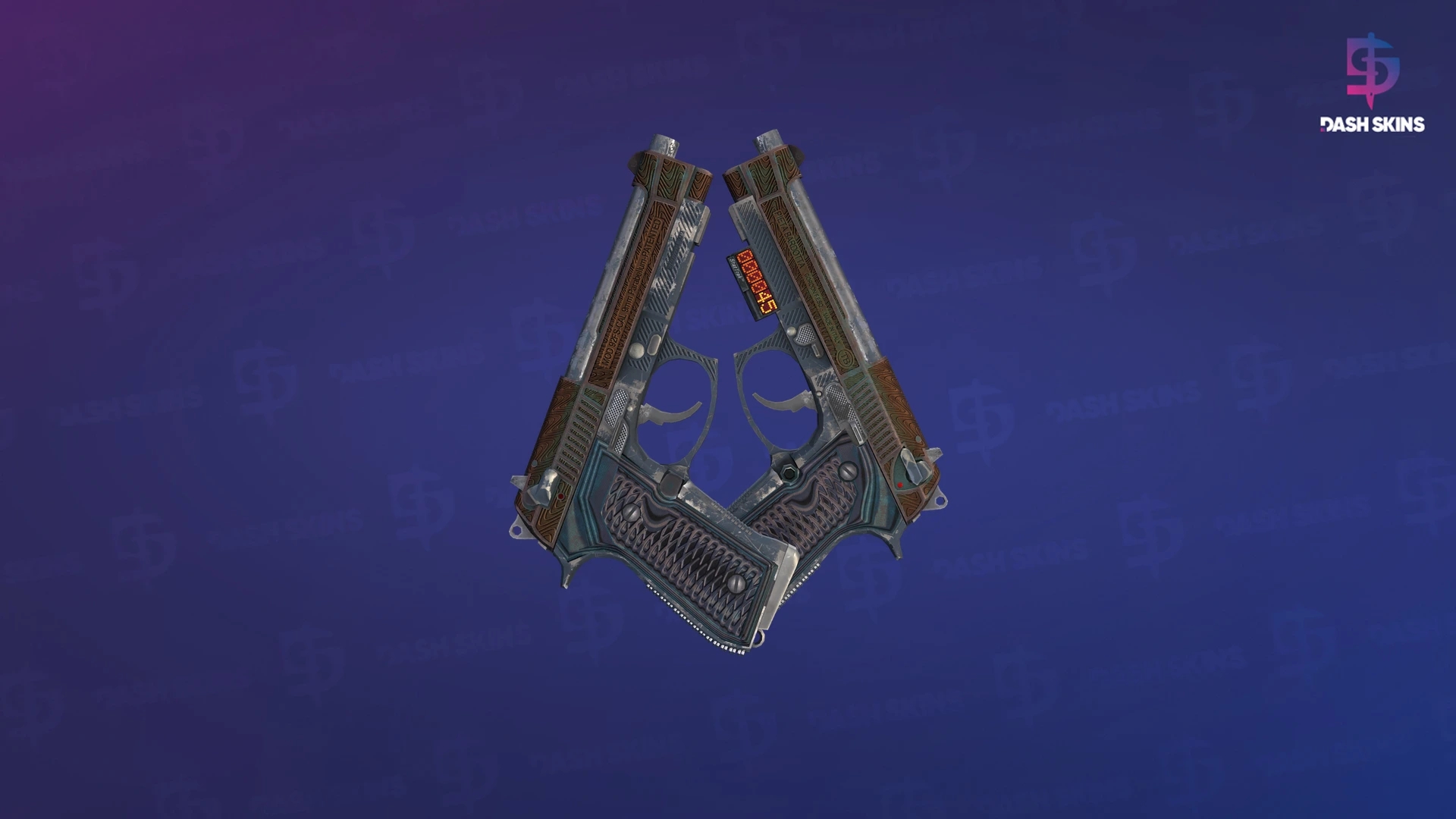 StatTrak™ Dual Berettas | Tread (Battle-Scarred) Screenshot Playside