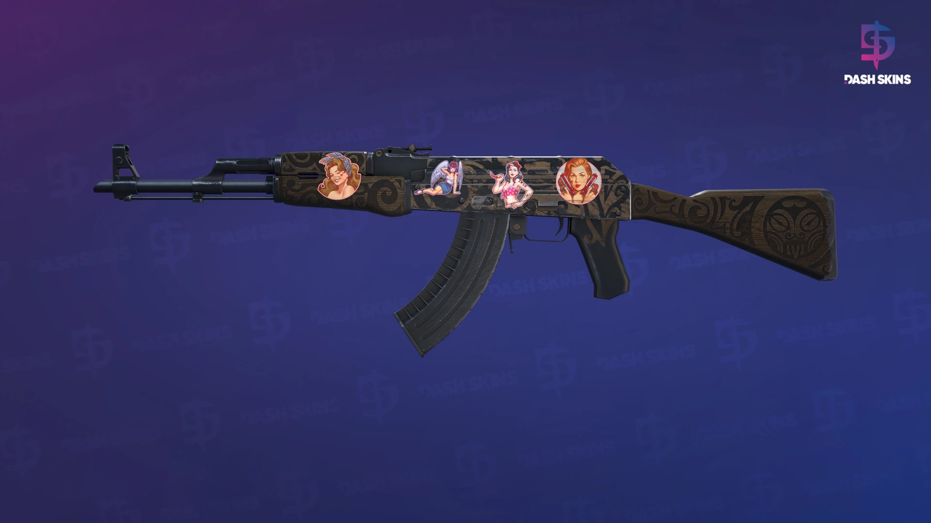 AK-47 | Uncharted (Well-Worn) Screenshot Playside