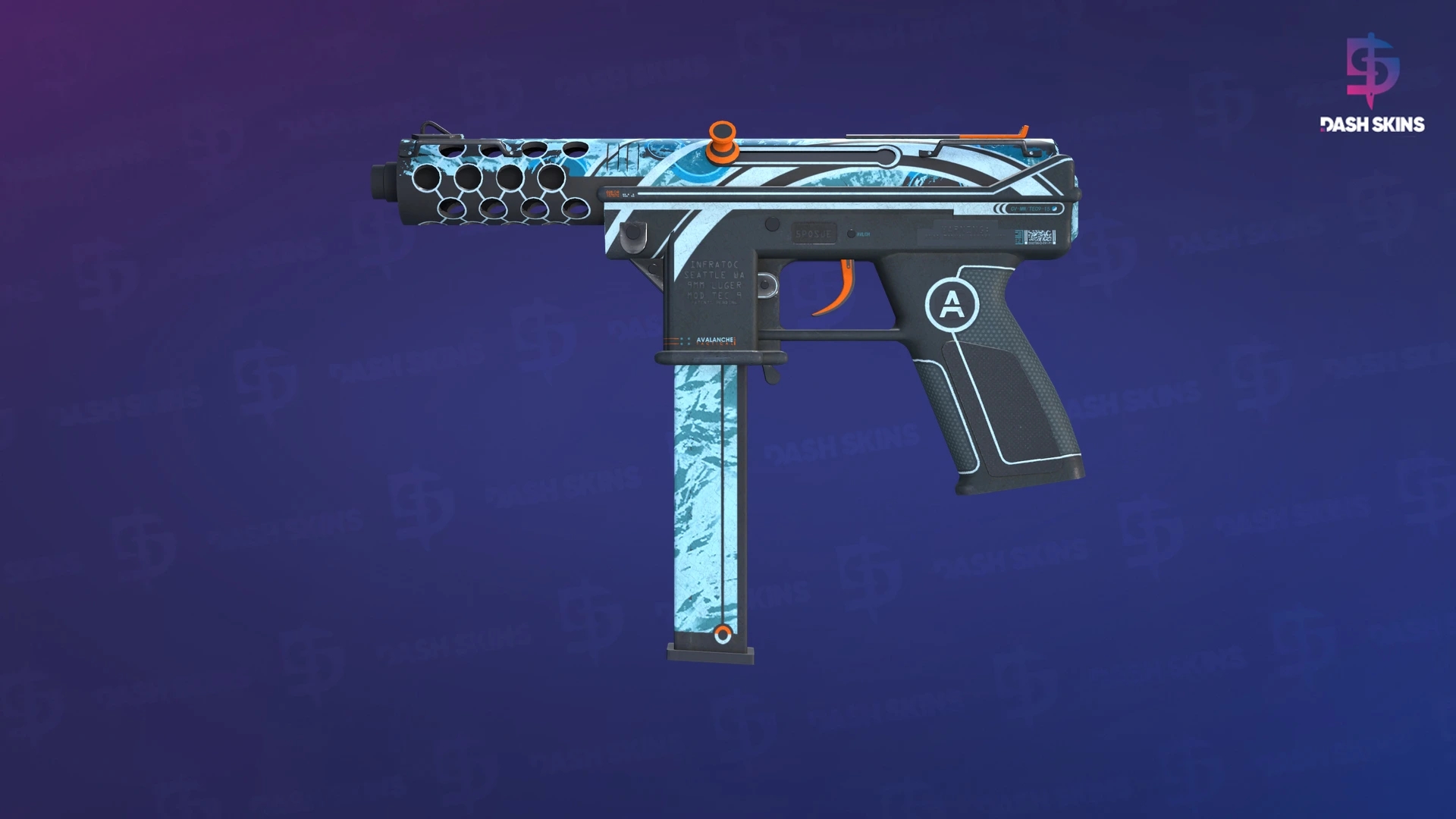 Tec-9 | Avalanche (Well-Worn) Screenshot Playside