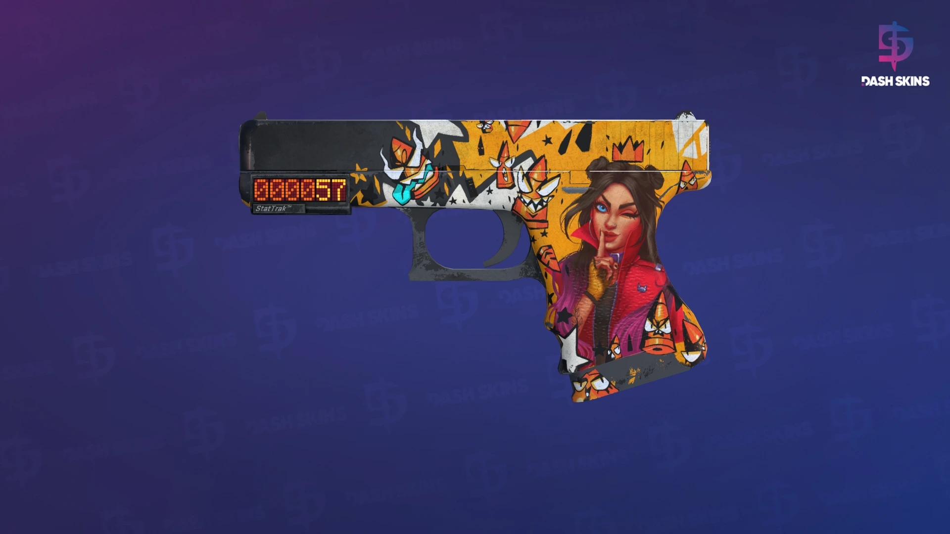 StatTrak™ Glock-18 | Bullet Queen (Well-Worn) Screenshot Playside