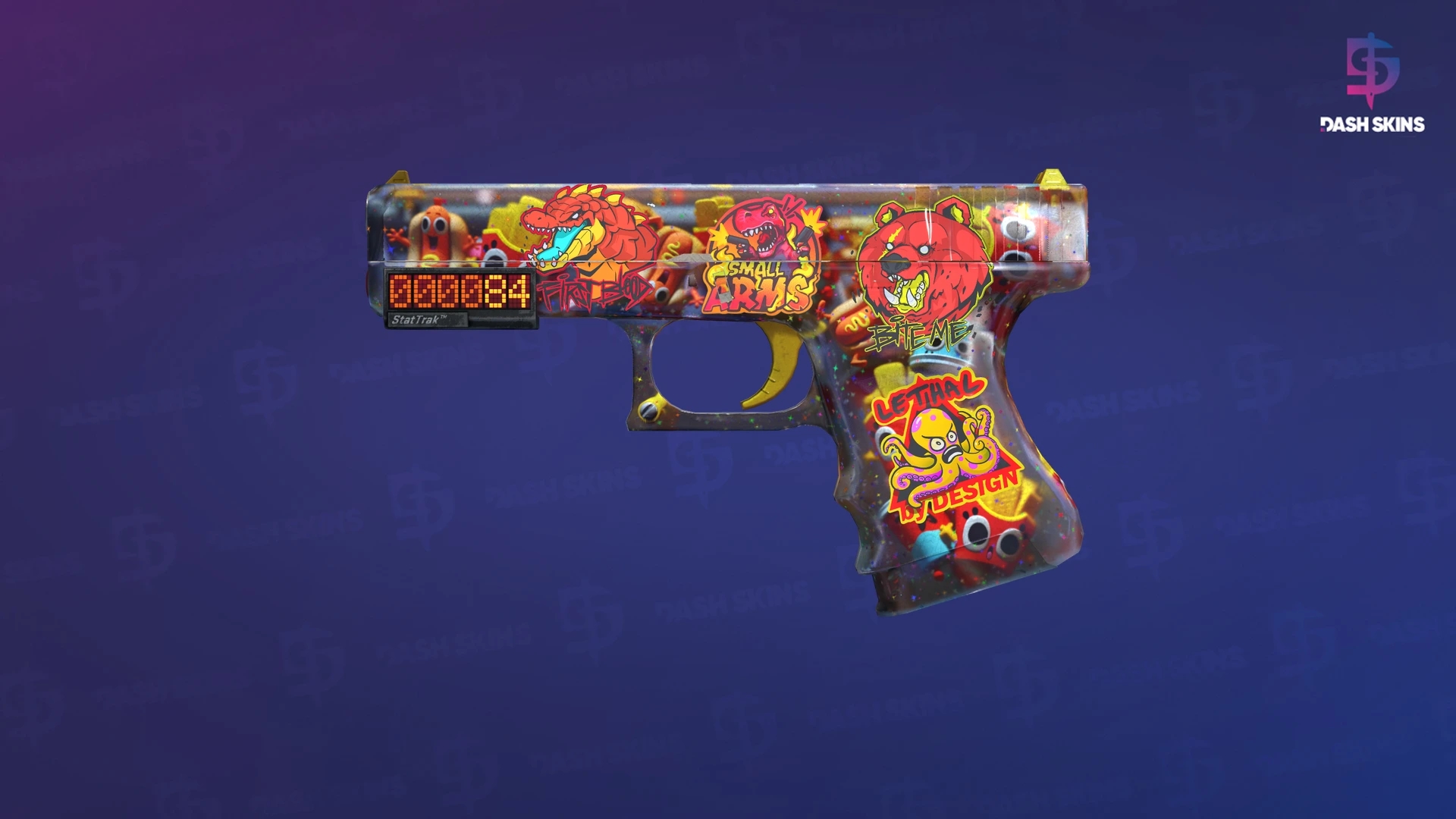 StatTrak™ Glock-18 | Snack Attack (Well-Worn) Screenshot Playside