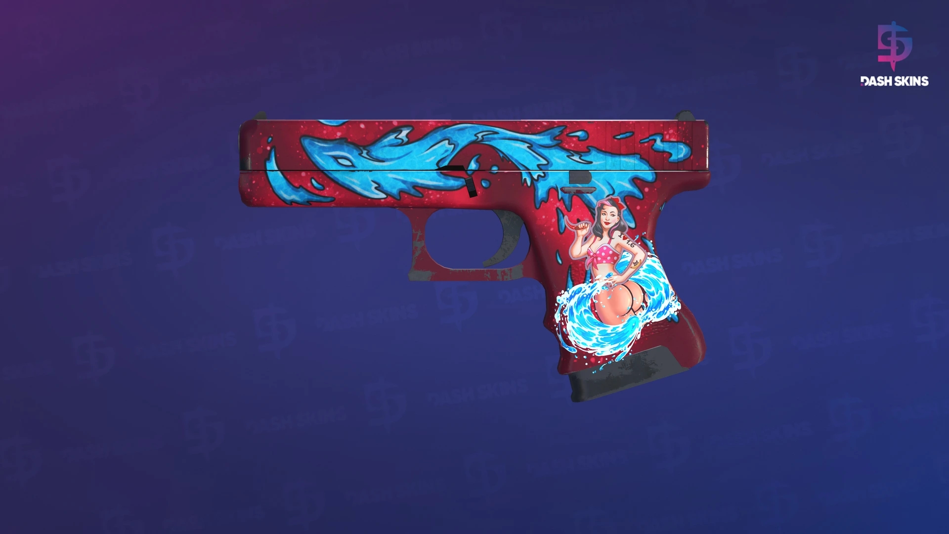 Glock-18 | Water Elemental (Field-Tested) Screenshot Playside