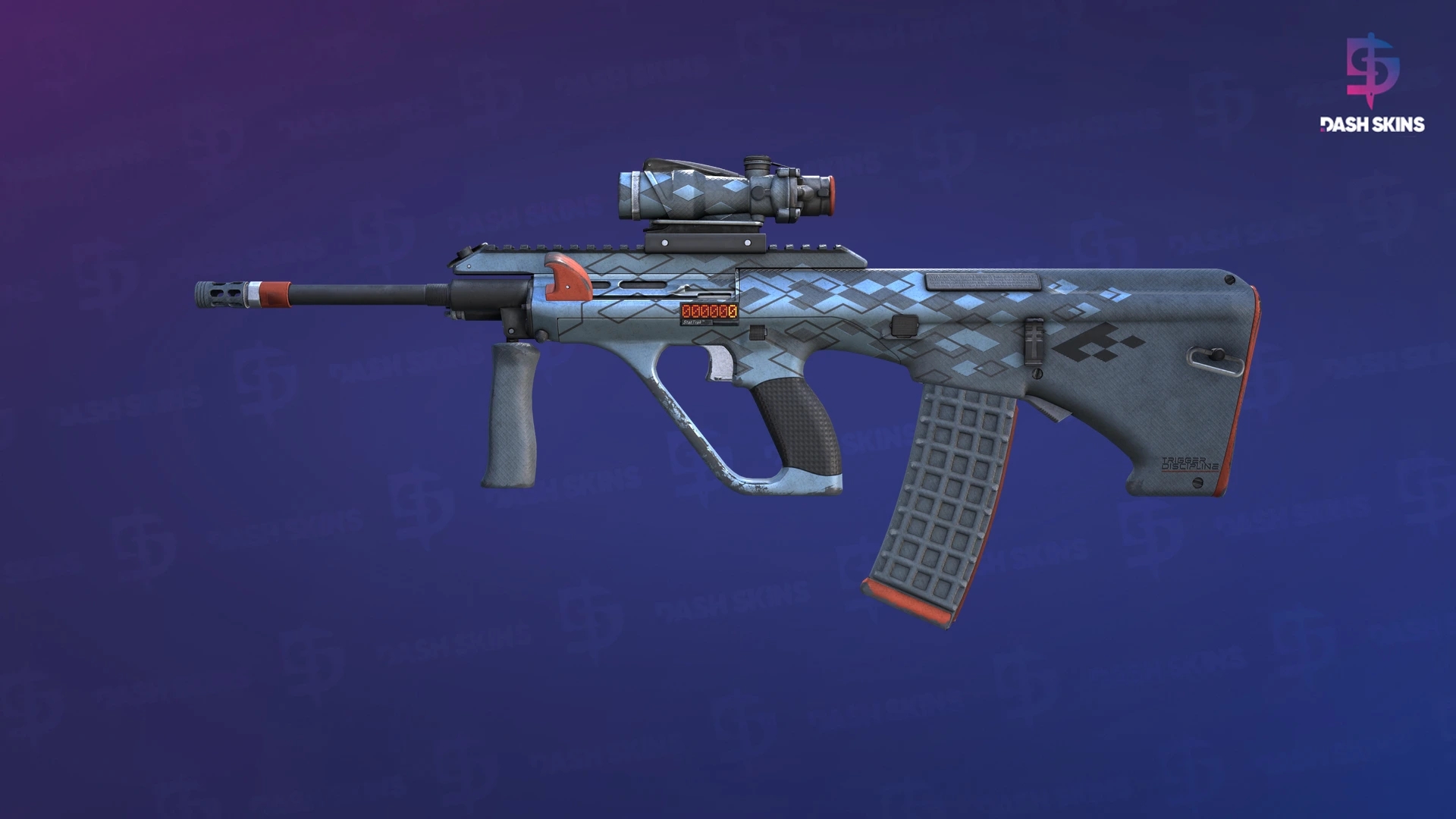 StatTrak™ AUG | Trigger Discipline (Well-Worn) Screenshot Playside