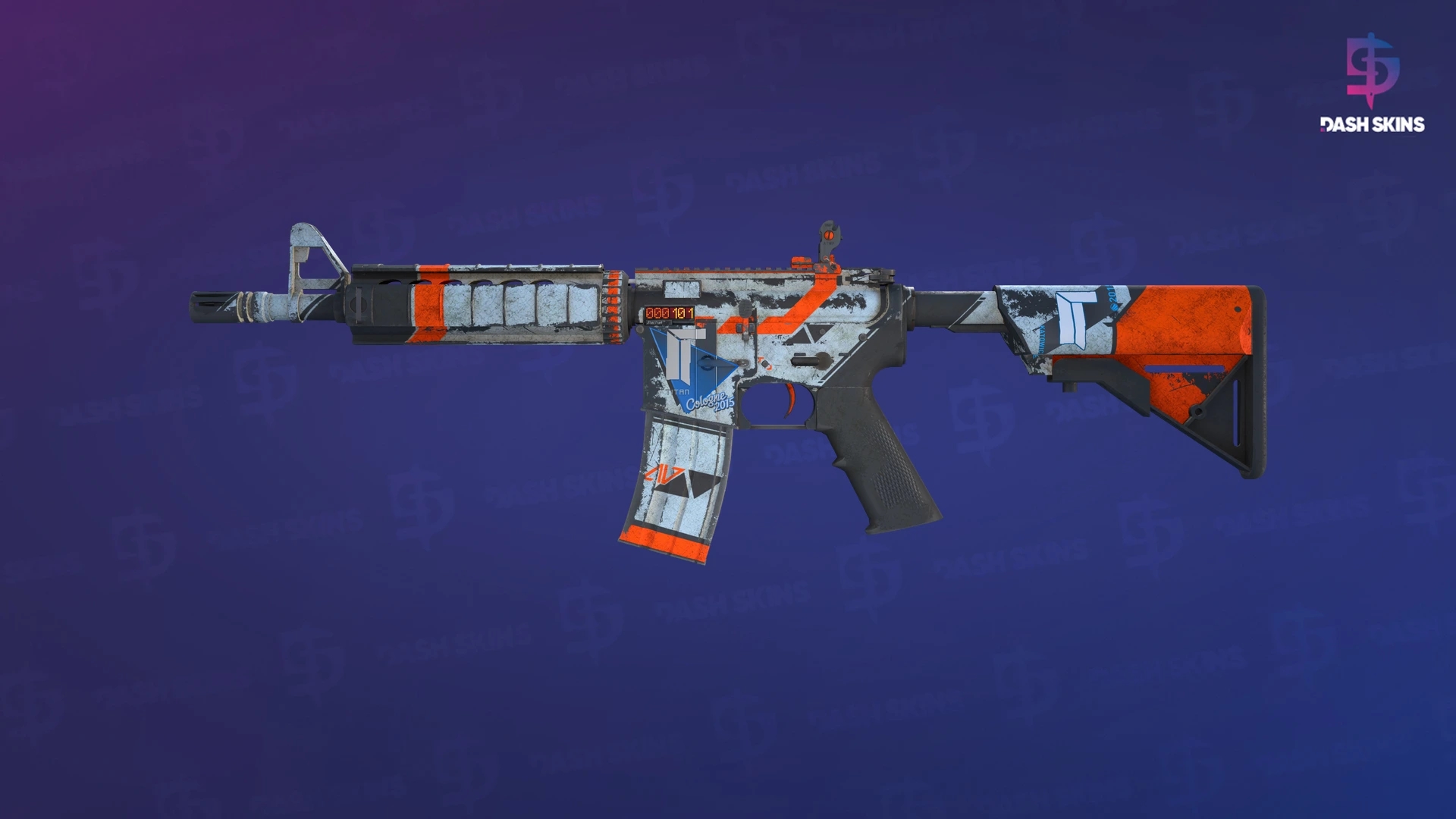 StatTrak™ M4A4 | Asiimov (Battle-Scarred) Screenshot Playside
