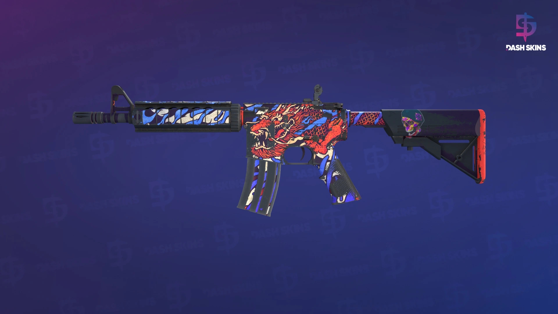 M4A4 | 龍王 (Dragon King) (Well-Worn) Screenshot Playside