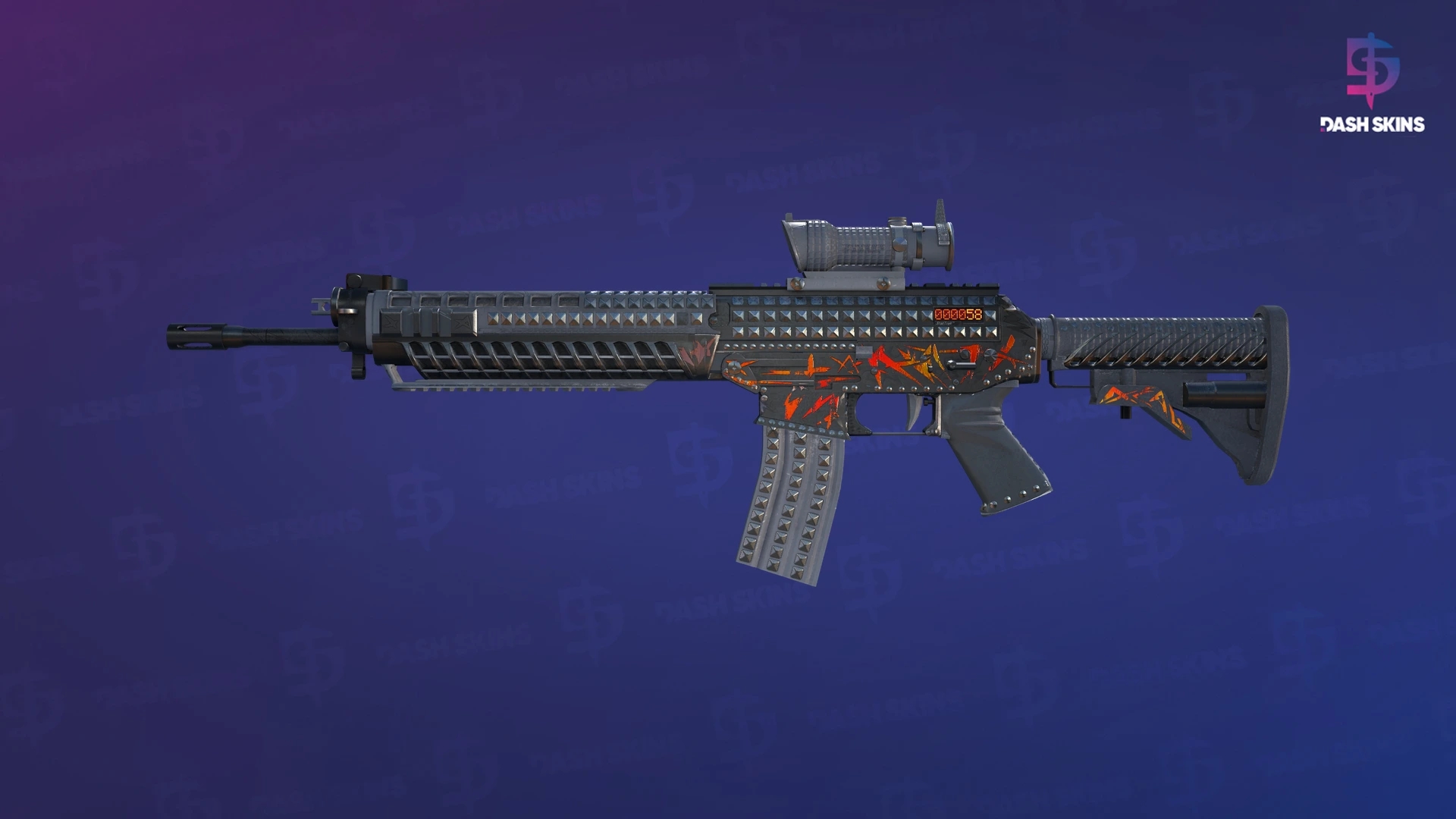 StatTrak™ SG 553 | Heavy Metal (Well-Worn) Screenshot Playside