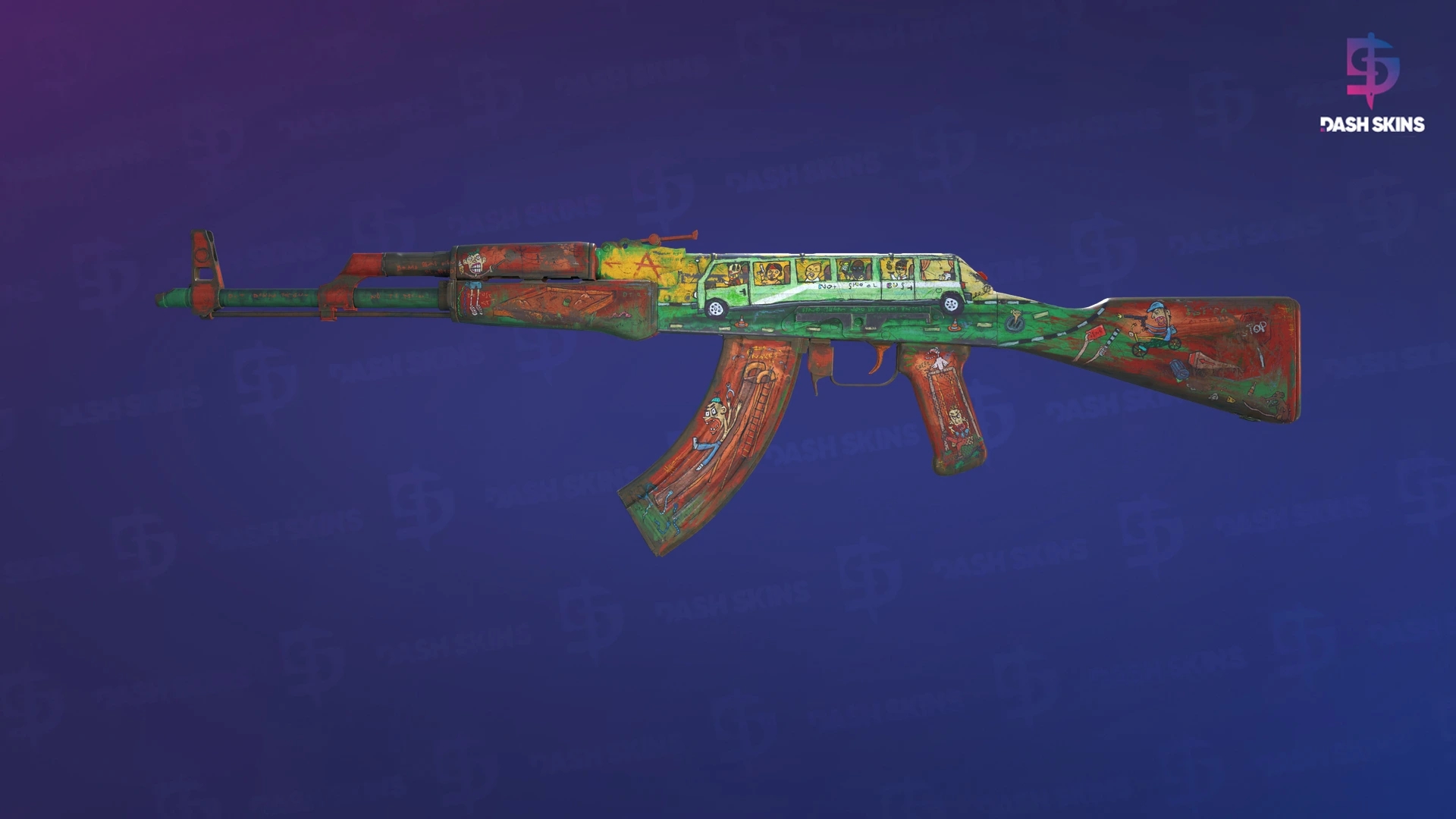 AK-47 | The Outsiders (Battle-Scarred) Screenshot Playside