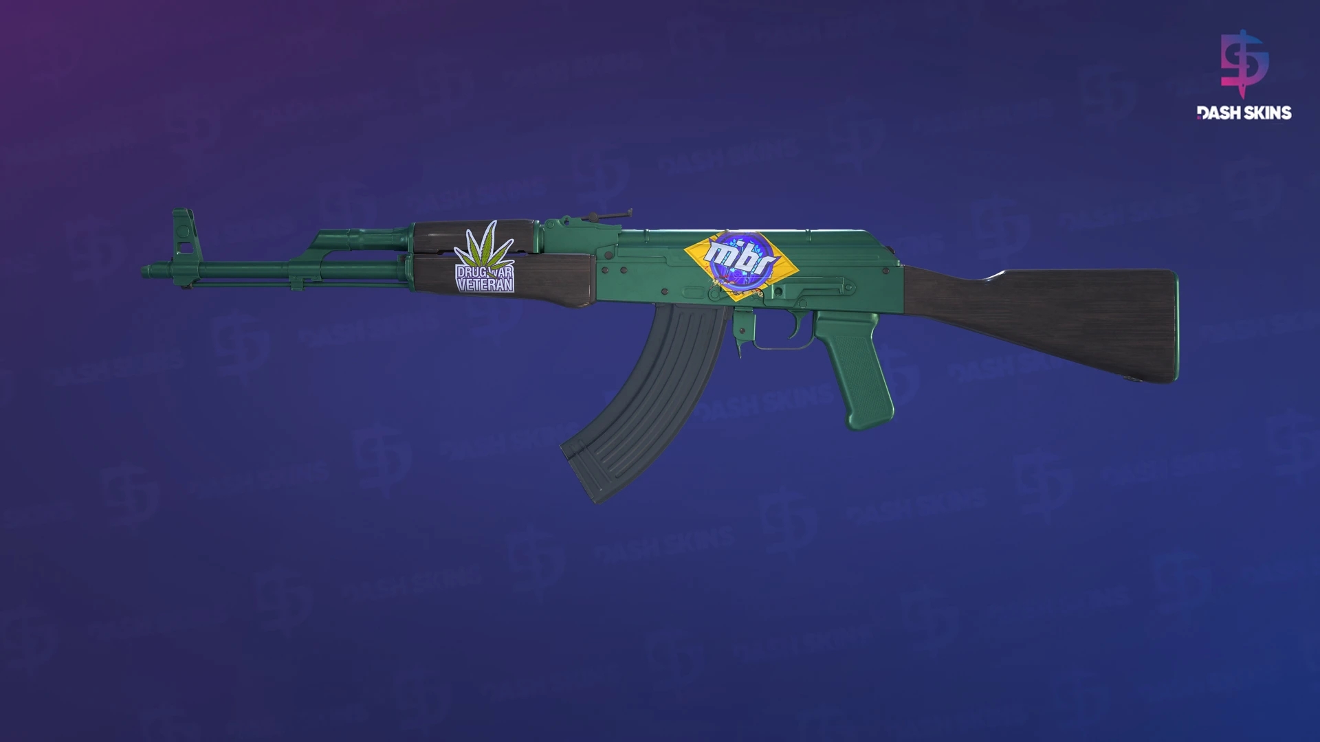 AK-47 | Wintergreen (Minimal Wear) Screenshot Playside