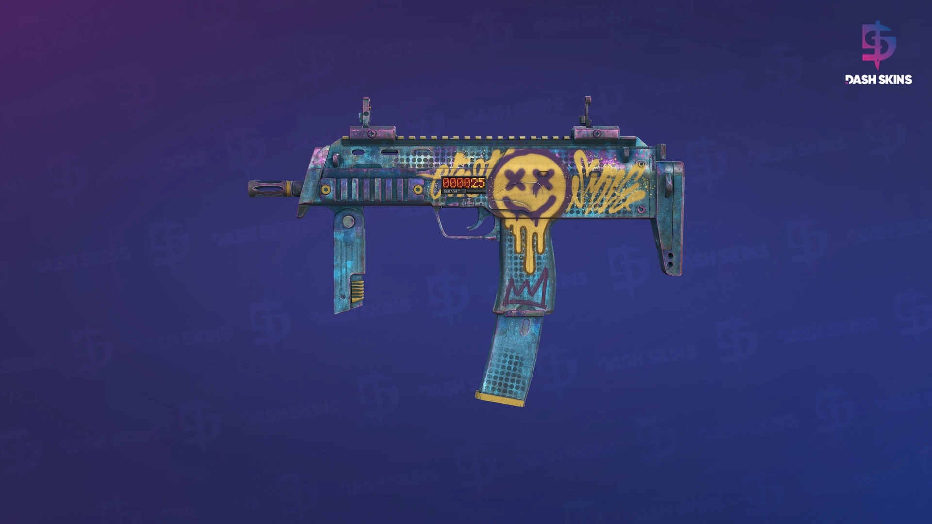 StatTrak™ MP7 | Just Smile (Minimal Wear) Screenshot Playside