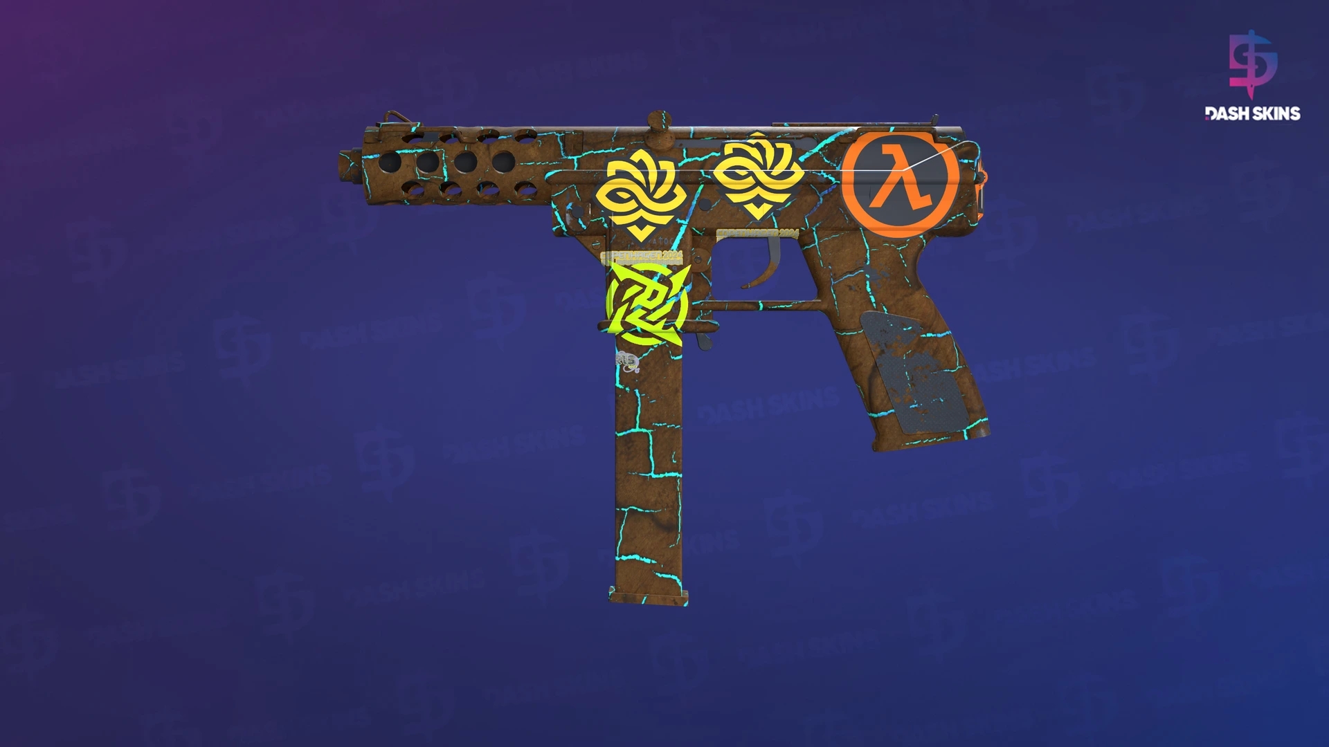 Tec-9 | Cracked Opal (Well-Worn) Screenshot Playside