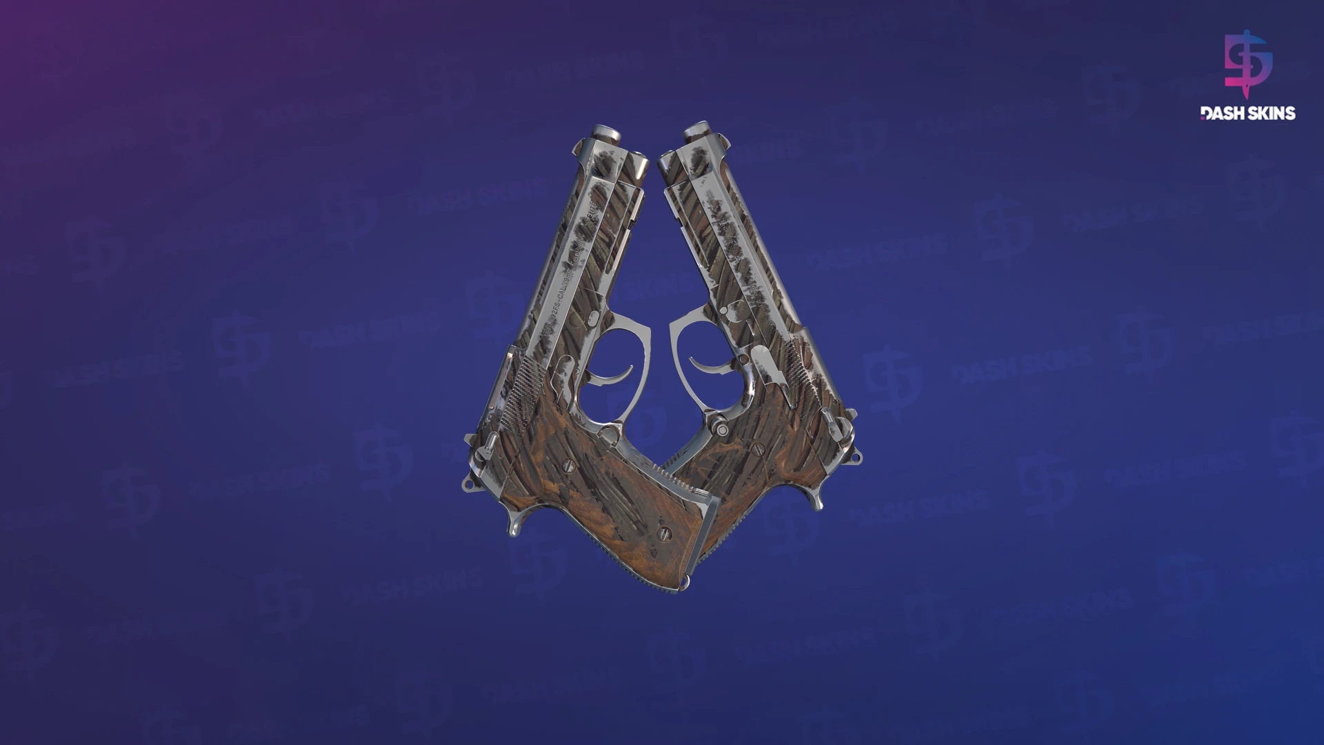 Souvenir Dual Berettas | Drift Wood (Battle-Scarred) Screenshot Playside