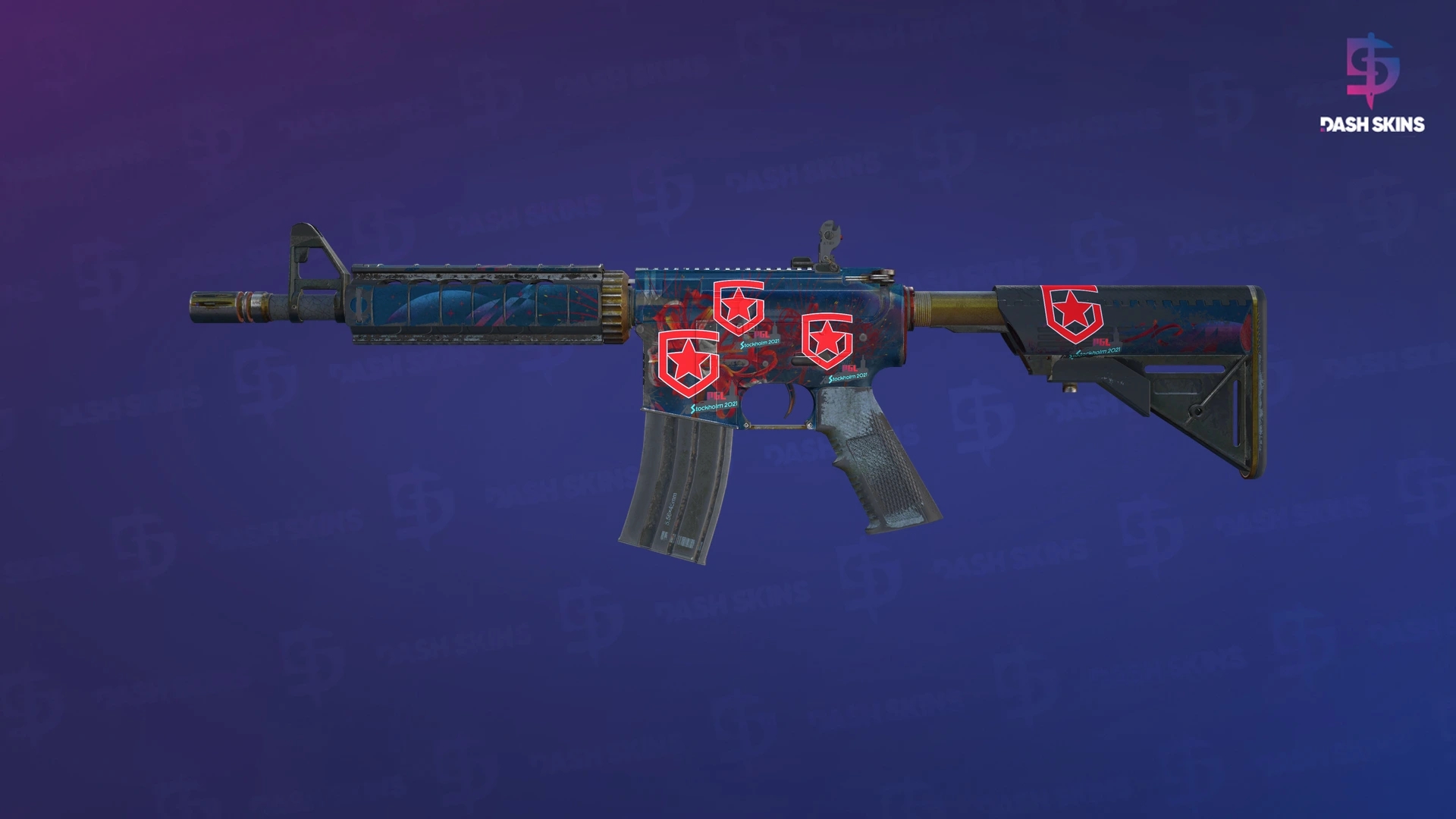 M4A4 | Spider Lily (Battle-Scarred) Screenshot Playside