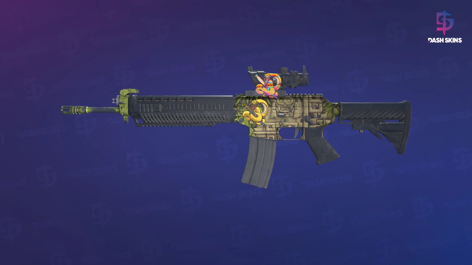 SG 553 | Lush Ruins (Well-Worn) Screenshot Playside