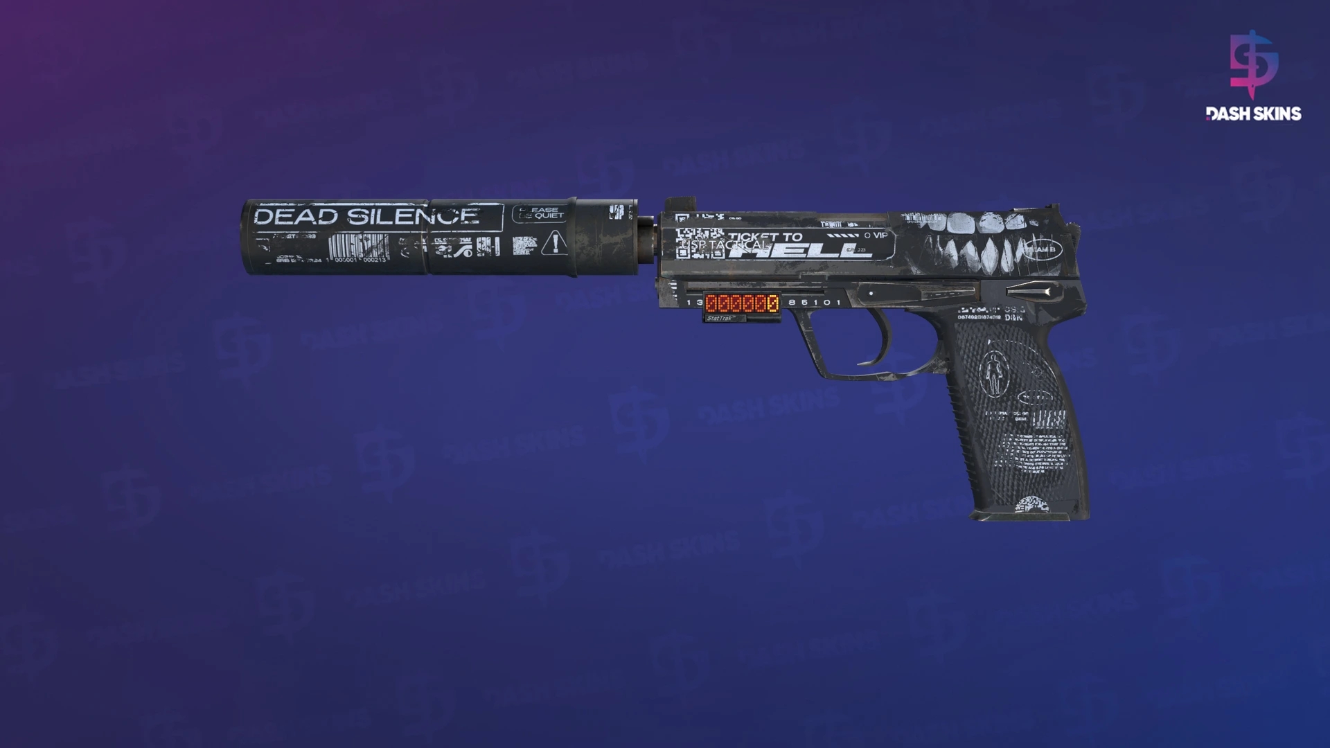 StatTrak™ USP-S | Ticket to Hell (Battle-Scarred) Screenshot Playside