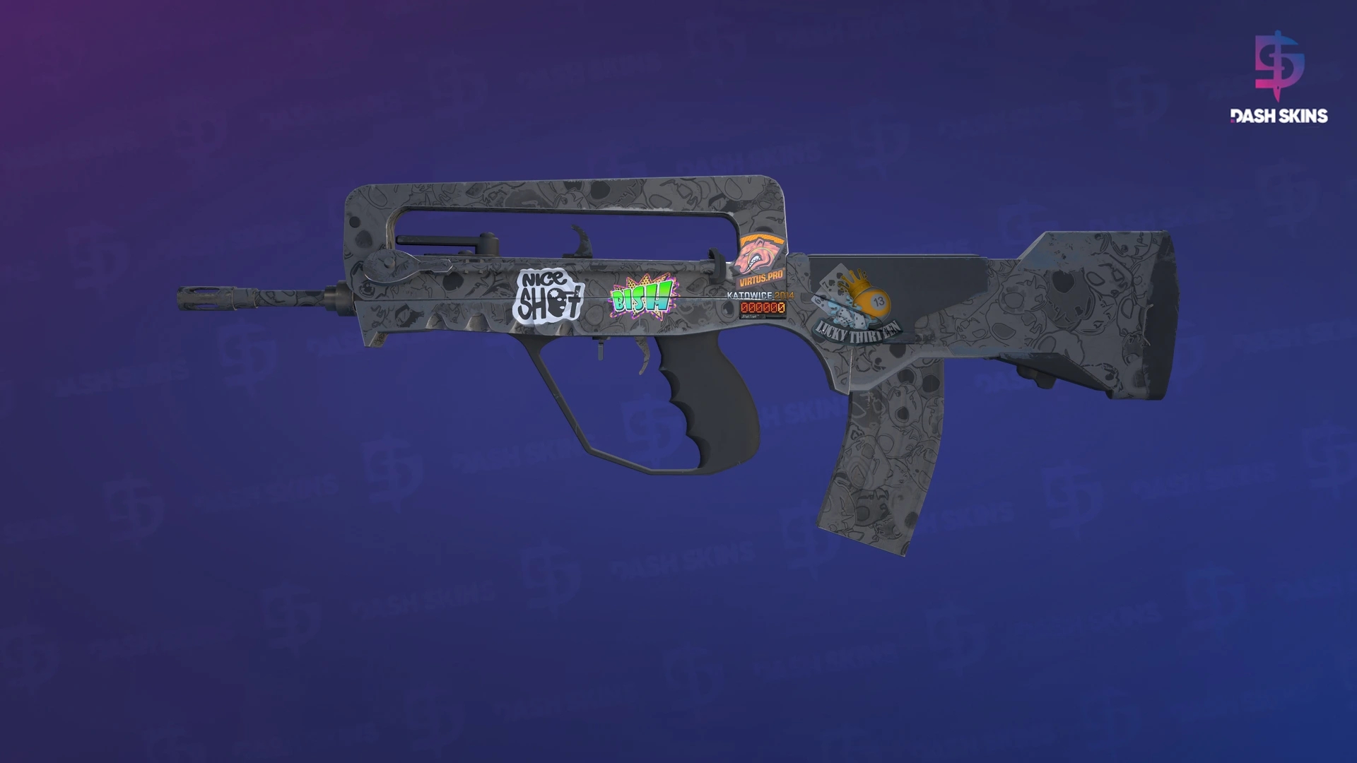 StatTrak™ FAMAS | Doomkitty (Minimal Wear) Screenshot Playside