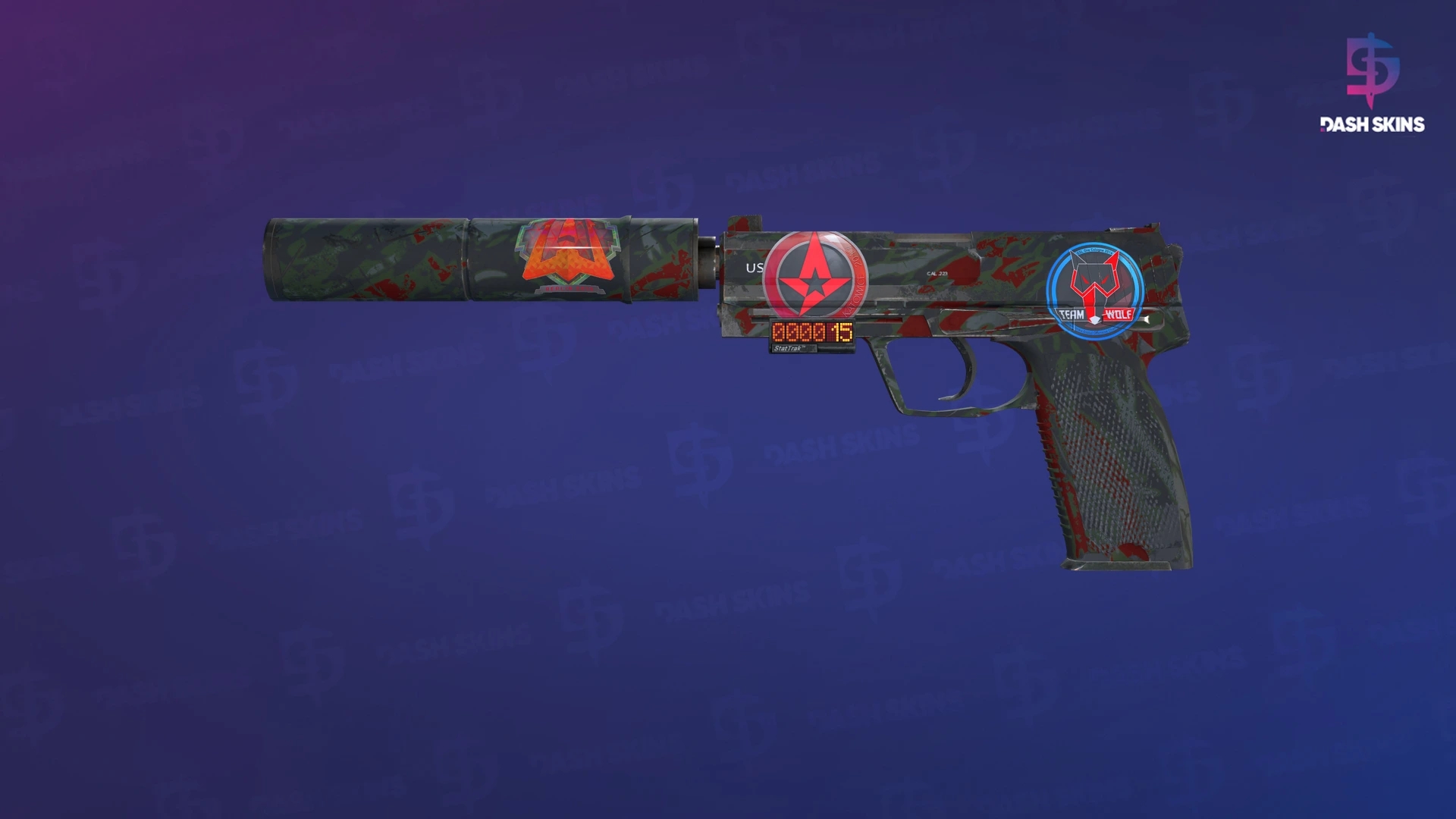 StatTrak™ USP-S | Blood Tiger (Field-Tested) Screenshot Playside