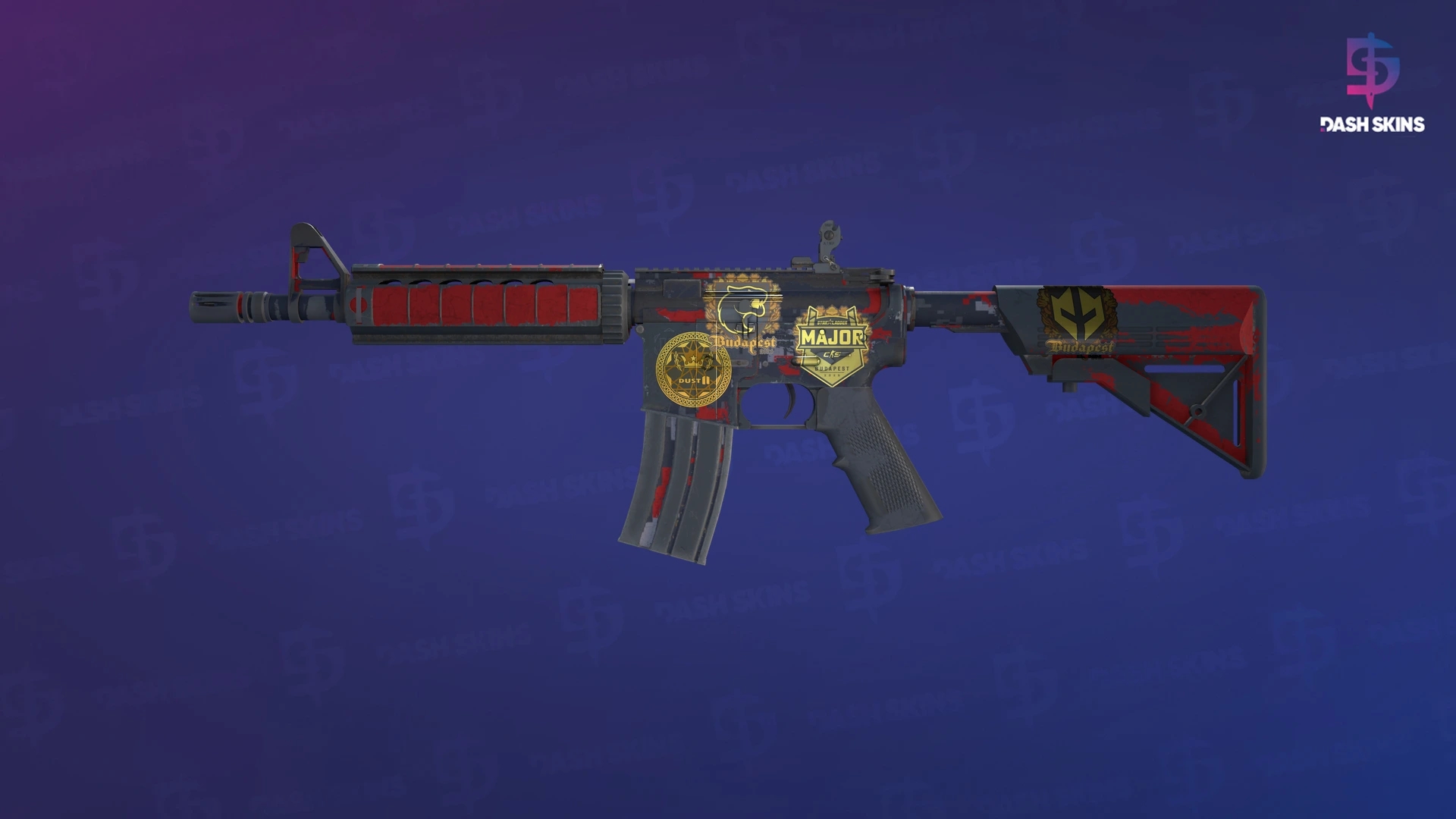 Souvenir M4A4 | Red DDPAT (Well-Worn) Screenshot Playside