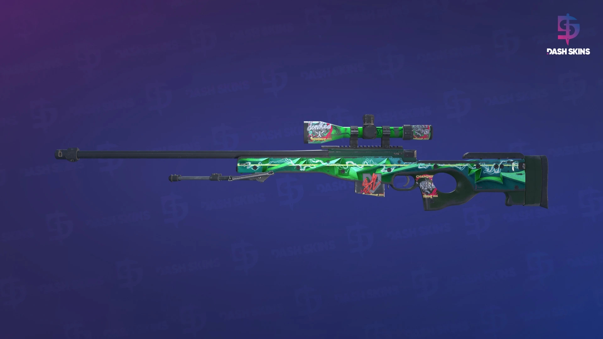 AWP | Green Energy (Well-Worn) Screenshot Playside