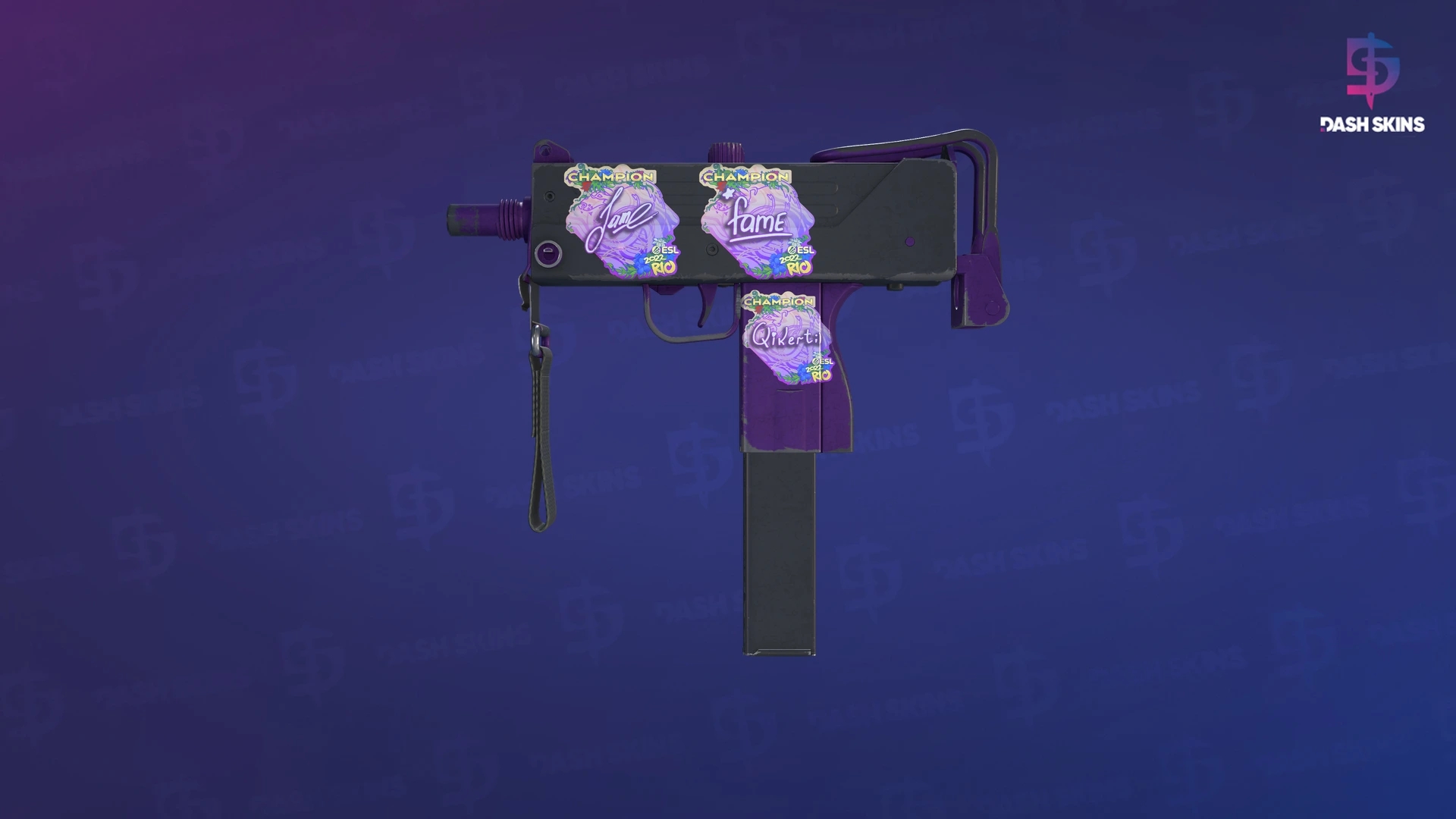 MAC-10 | Ultraviolet (Well-Worn) Screenshot Playside