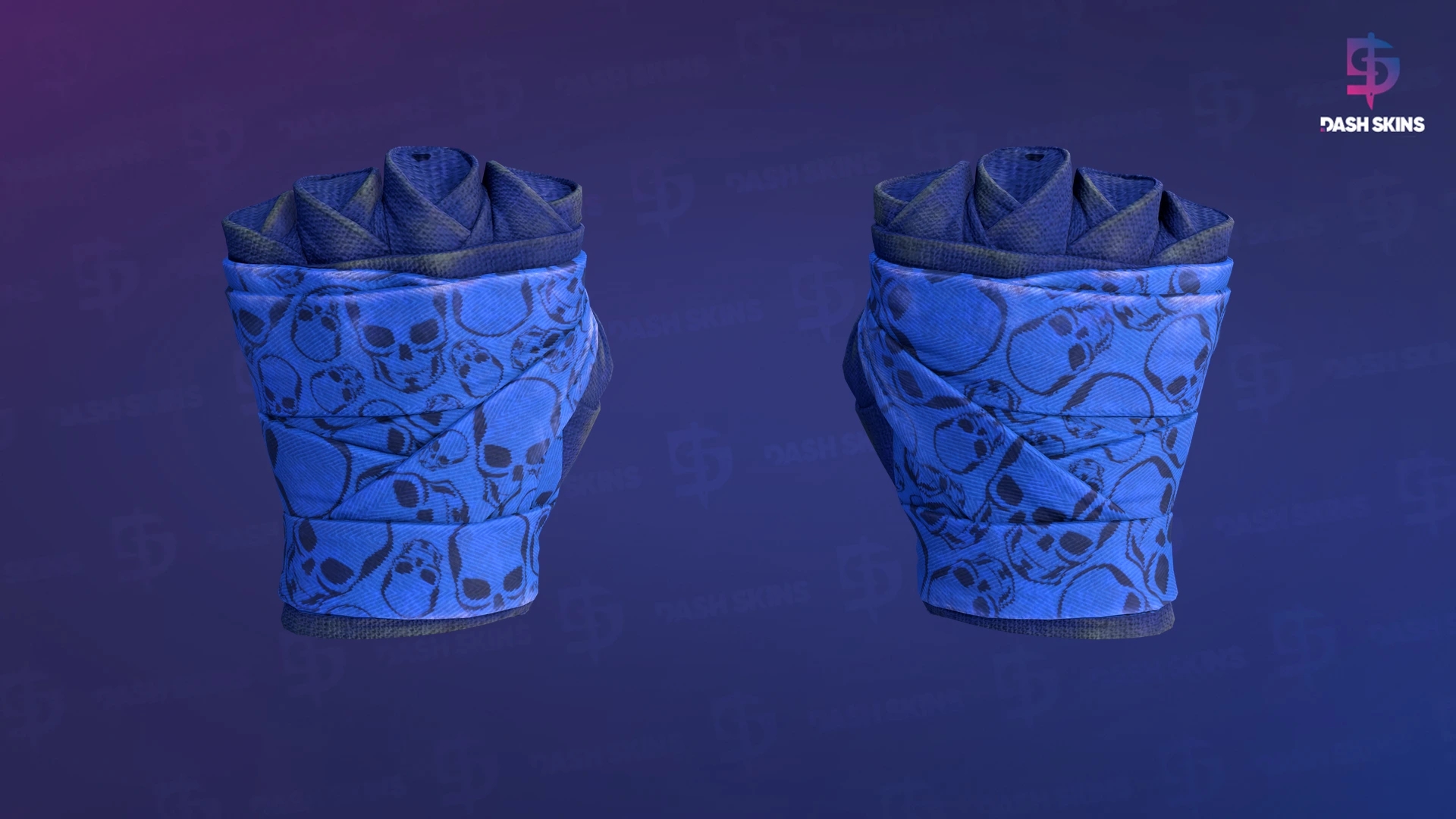★ Hand Wraps | Cobalt Skulls (Well-Worn) Screenshot Playside