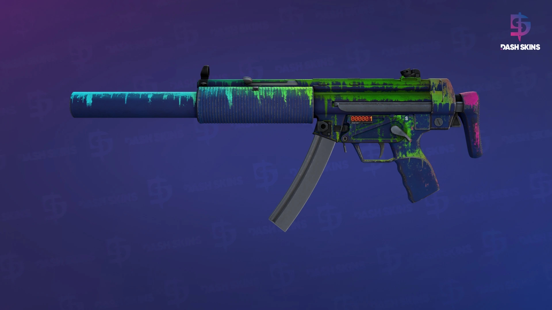 StatTrak™ MP5-SD | Phosphor (Well-Worn) Screenshot Playside