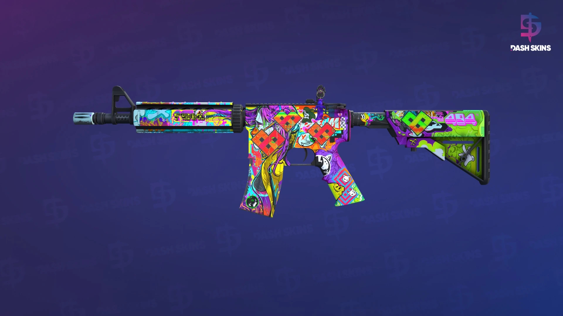 M4A4 | In Living Color (Minimal Wear) Screenshot Playside