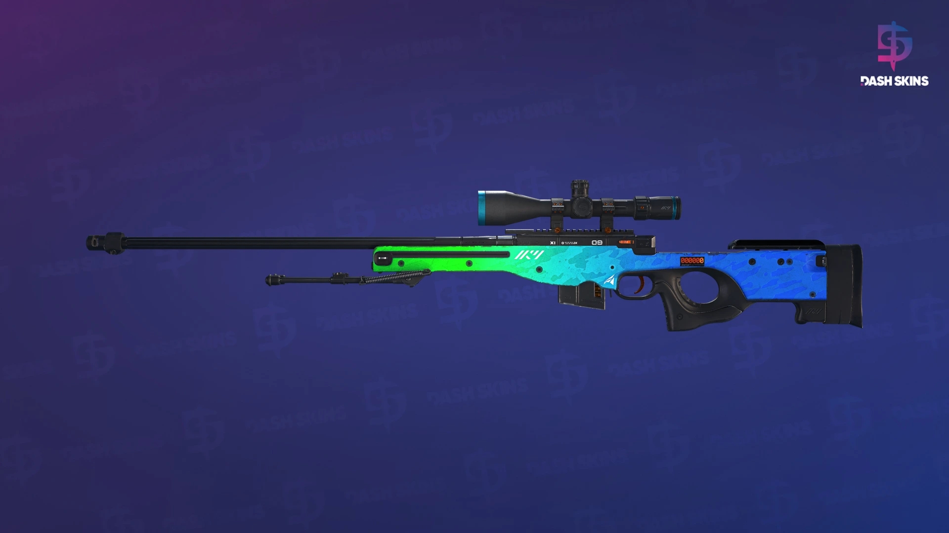 StatTrak™ AWP | Ice Coaled (Well-Worn) Screenshot Playside