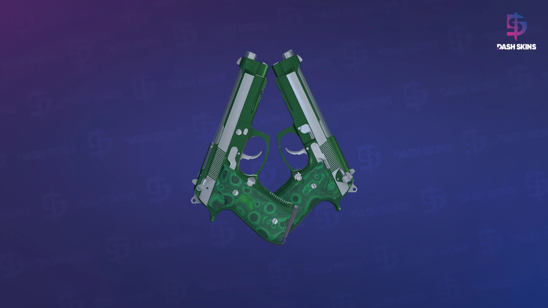 Dual Berettas | Polished Malachite (Factory New) Screenshot Playside