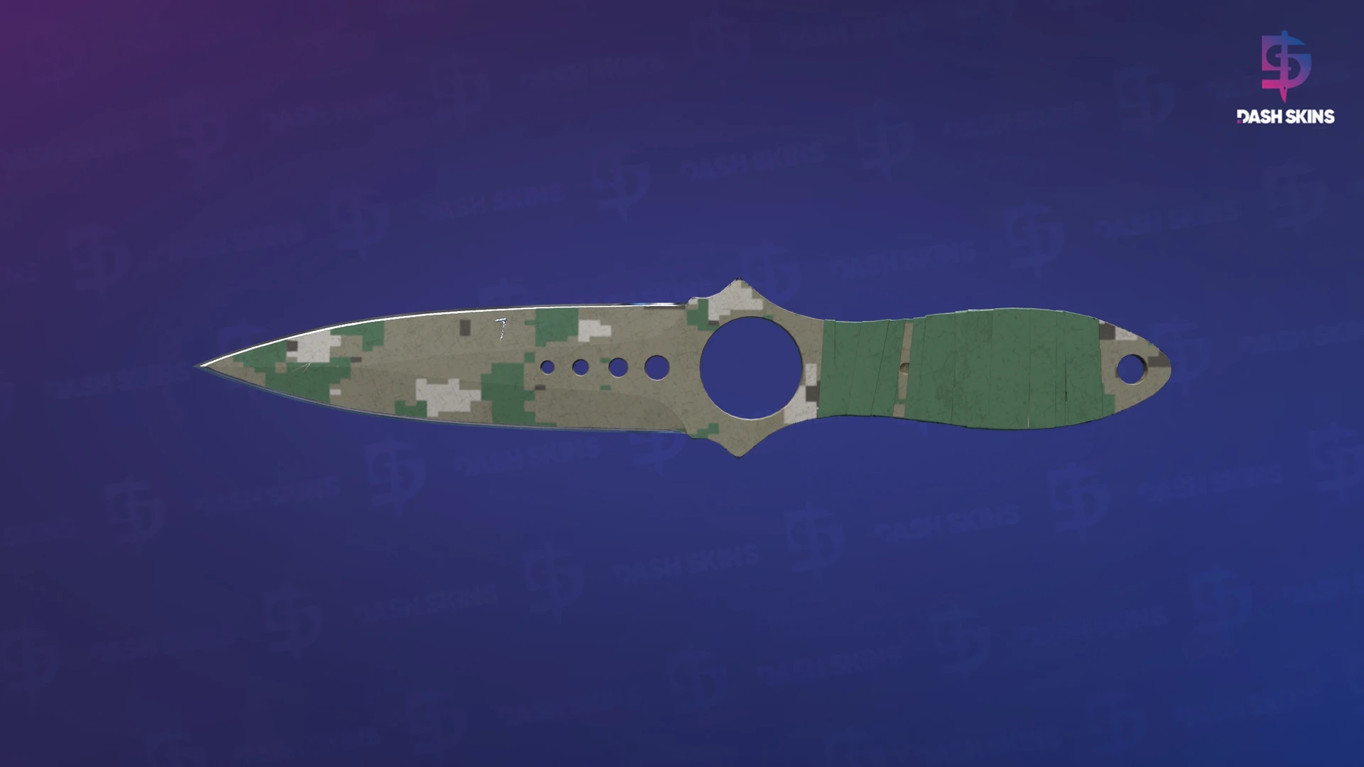★ StatTrak™ Skeleton Knife | Forest DDPAT (Well-Worn) Screenshot Playside