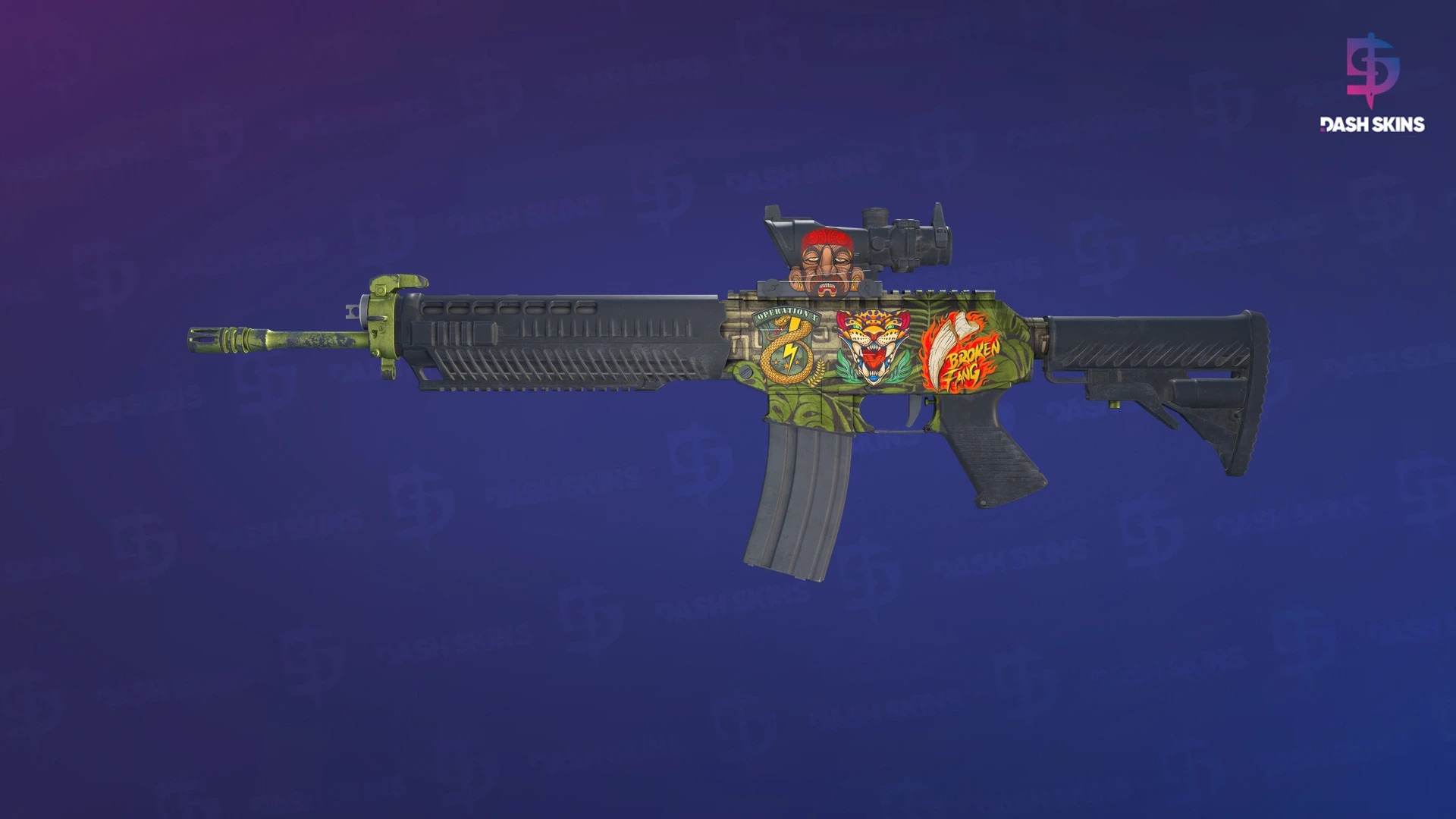 SG 553 | Lush Ruins (Well-Worn) Screenshot Playside