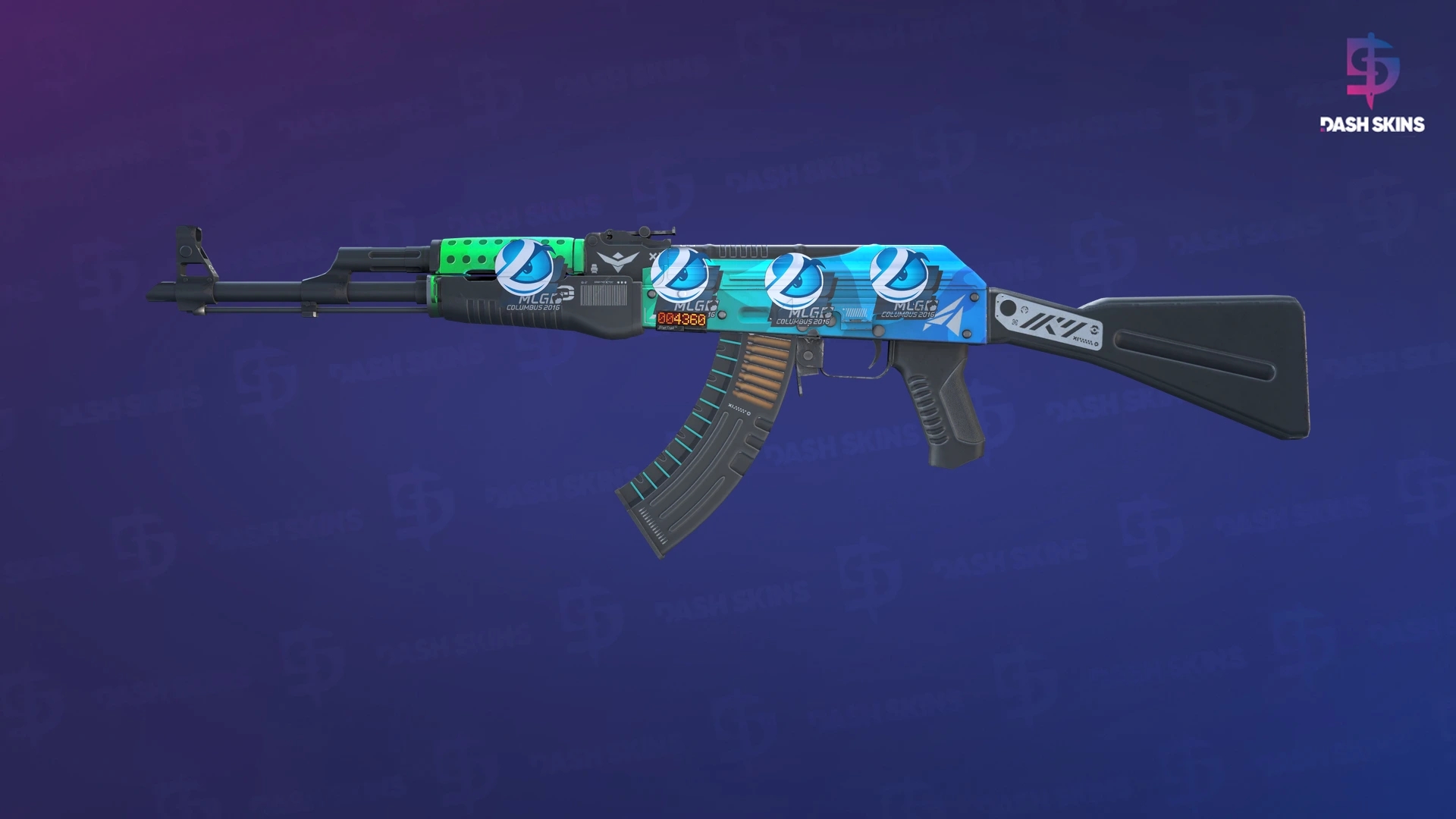 StatTrak™ AK-47 | Ice Coaled (Minimal Wear) Screenshot Playside