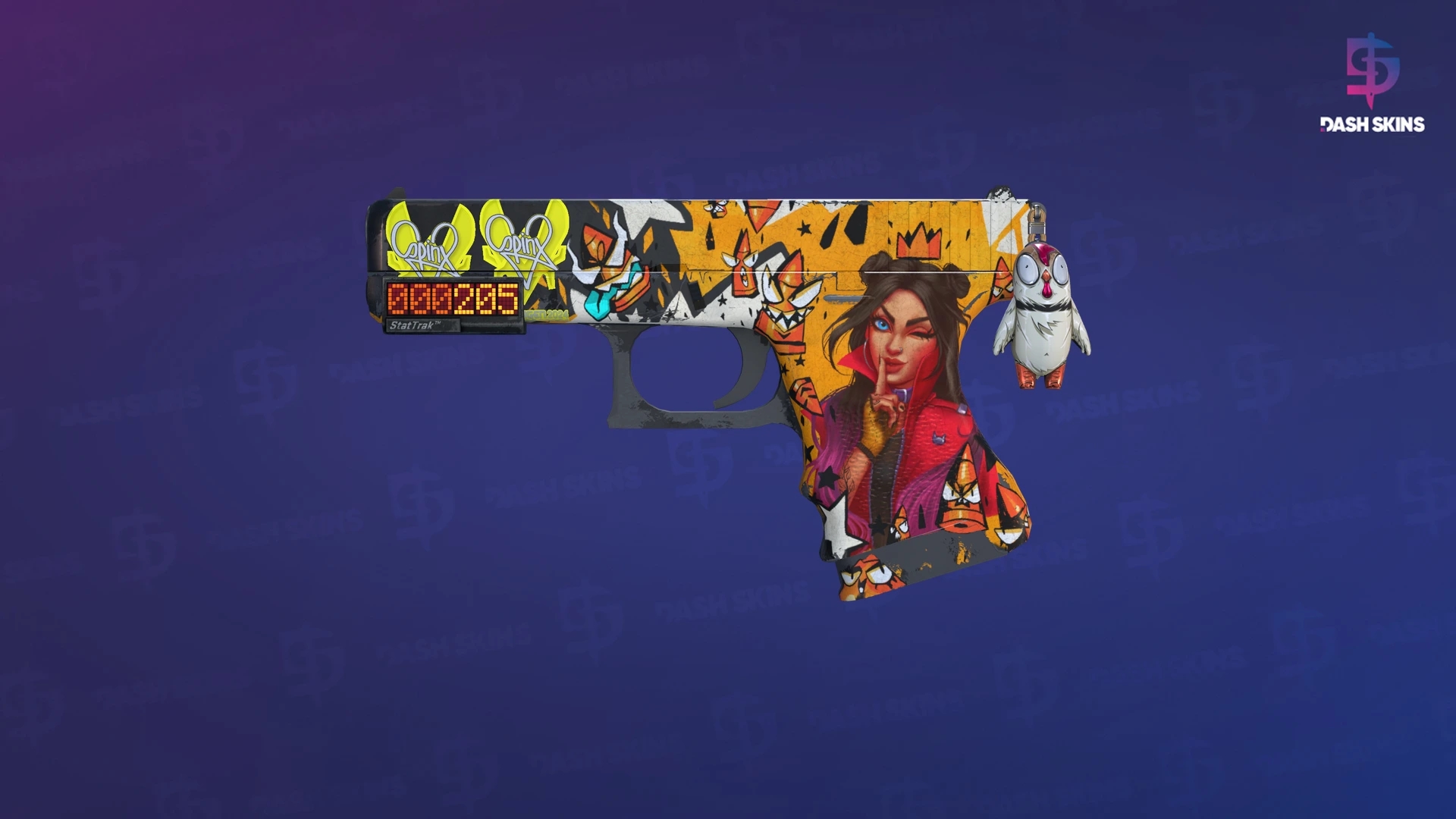 StatTrak™ Glock-18 | Bullet Queen (Well-Worn) Screenshot Playside