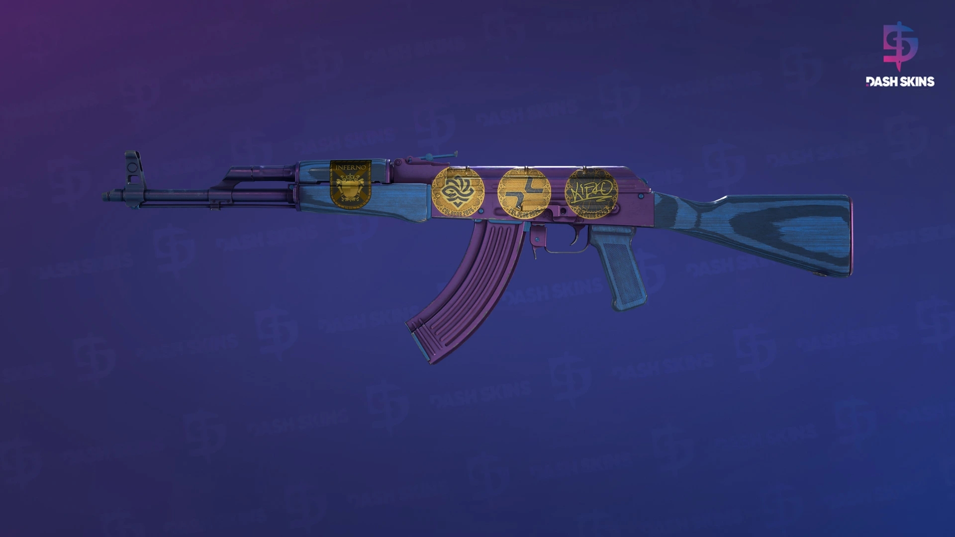 Souvenir AK-47 | Midnight Laminate (Field-Tested) Screenshot Playside
