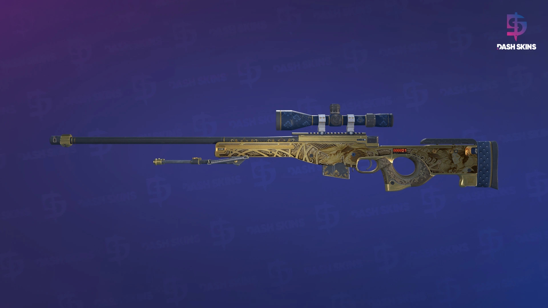 StatTrak™ AWP | Queen's Gambit (Well-Worn) Screenshot Playside