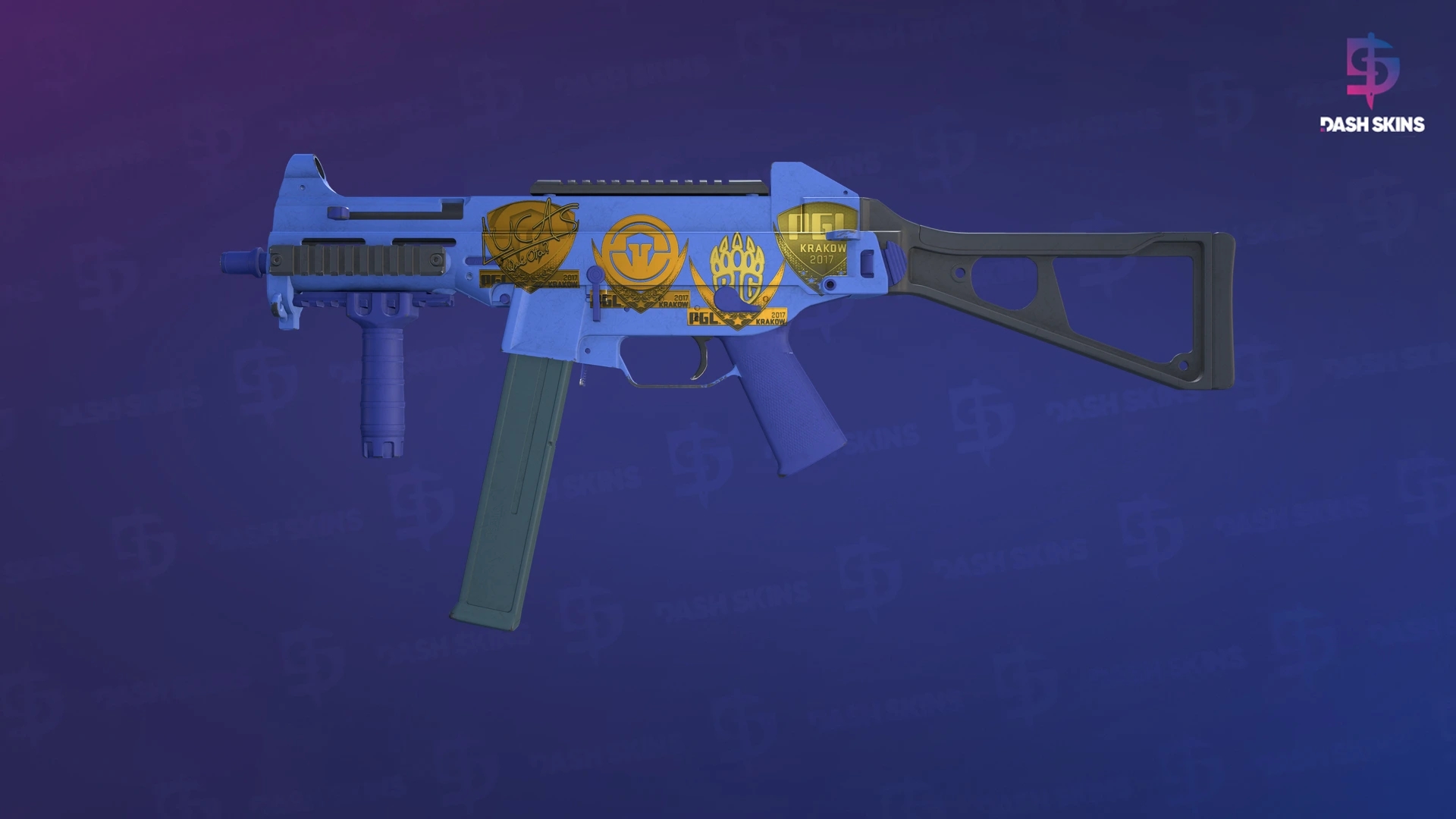 Souvenir UMP-45 | Indigo (Minimal Wear) Screenshot Playside