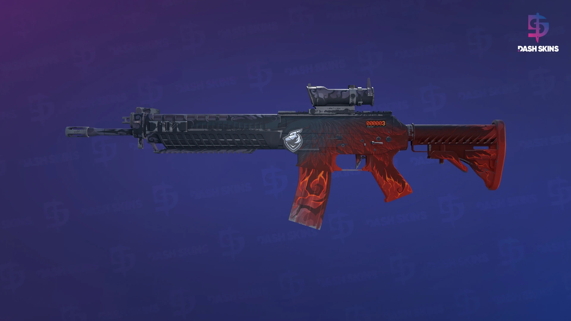 StatTrak™ SG 553 | Darkwing (Well-Worn) Screenshot Playside