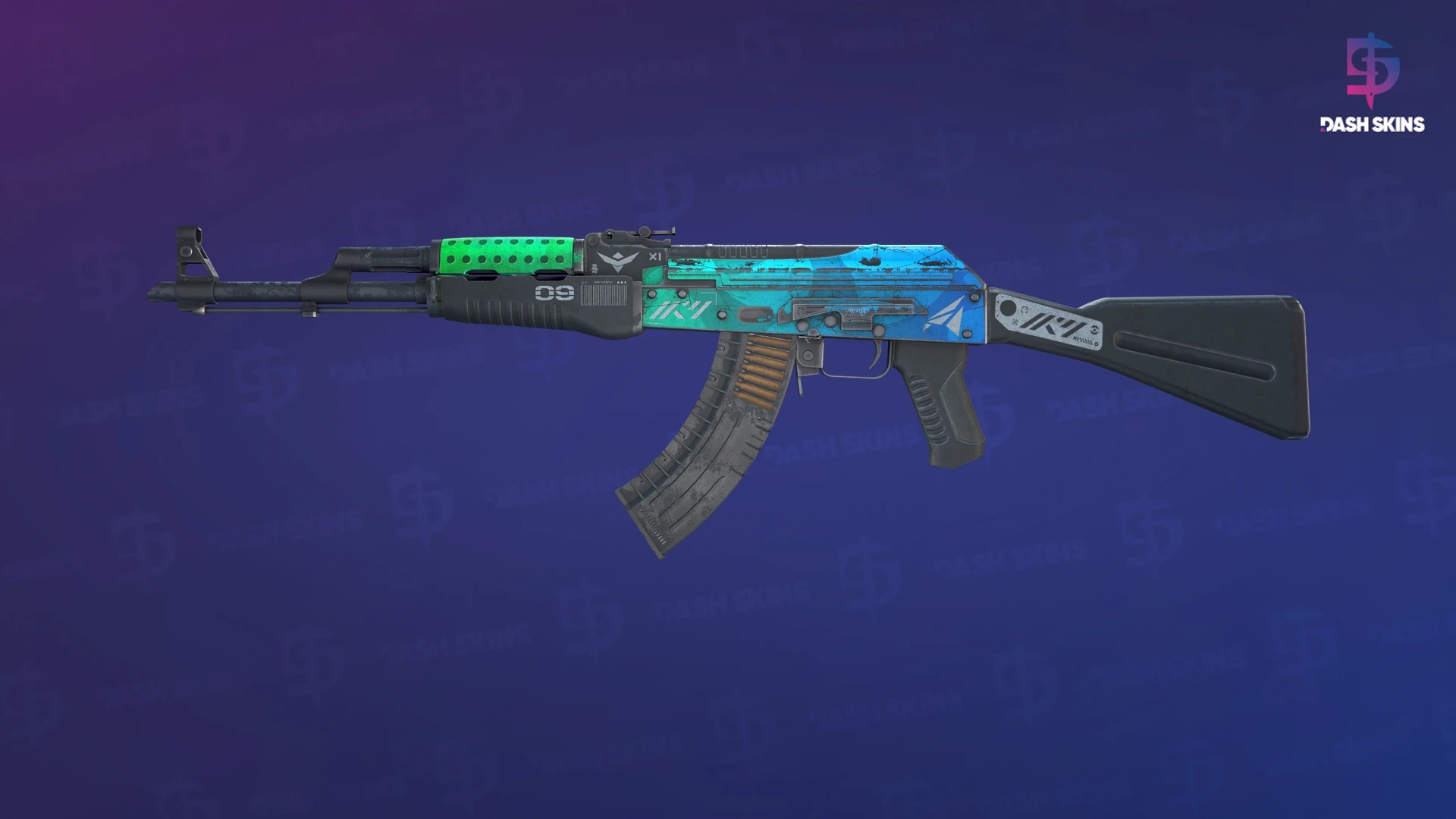 AK-47 | Ice Coaled (Battle-Scarred) Screenshot Playside