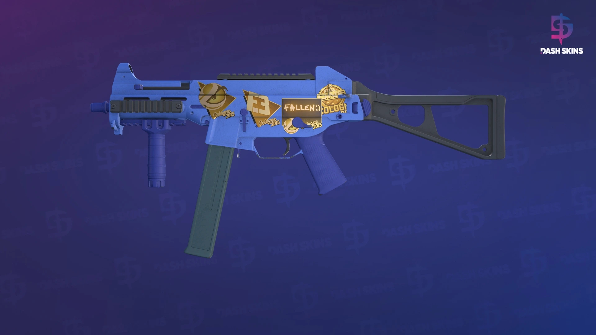 Souvenir UMP-45 | Indigo (Minimal Wear) Screenshot Playside