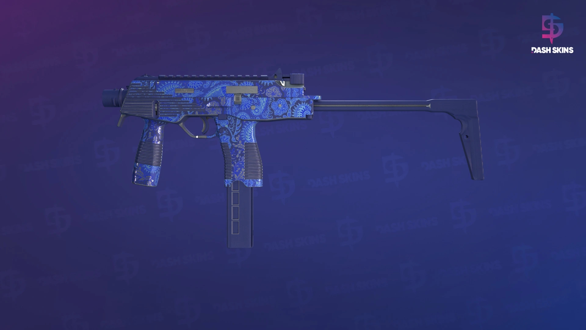 MP9 | Cobalt Paisley (Minimal Wear) Screenshot Playside