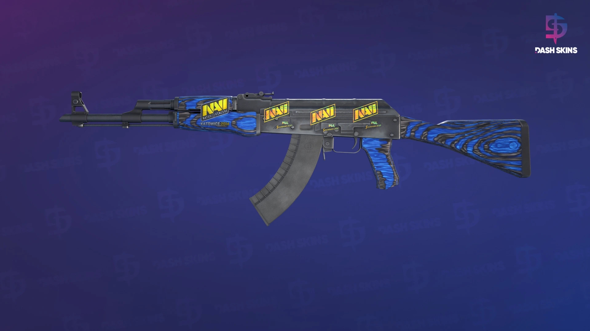 AK-47 | Blue Laminate (Minimal Wear) Screenshot Playside
