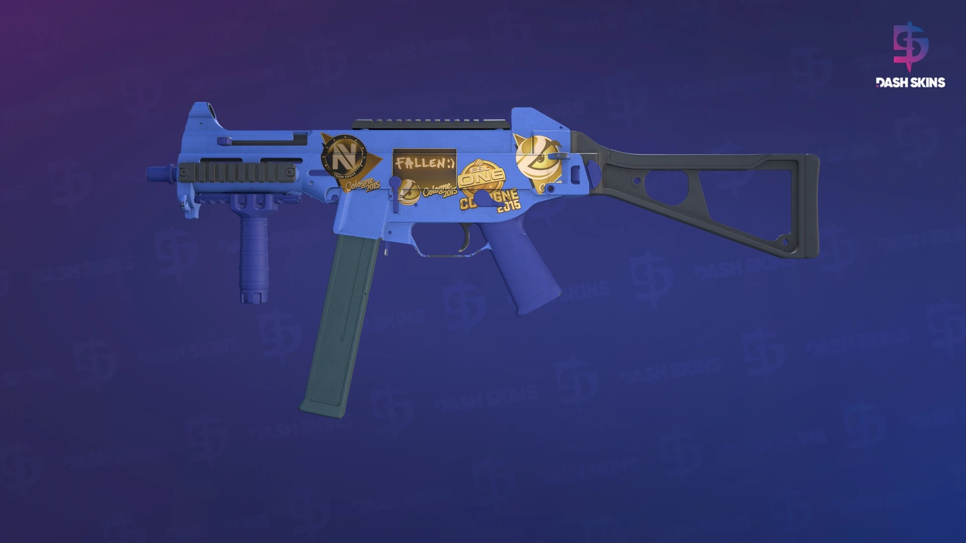 Souvenir UMP-45 | Indigo (Minimal Wear) Screenshot Playside